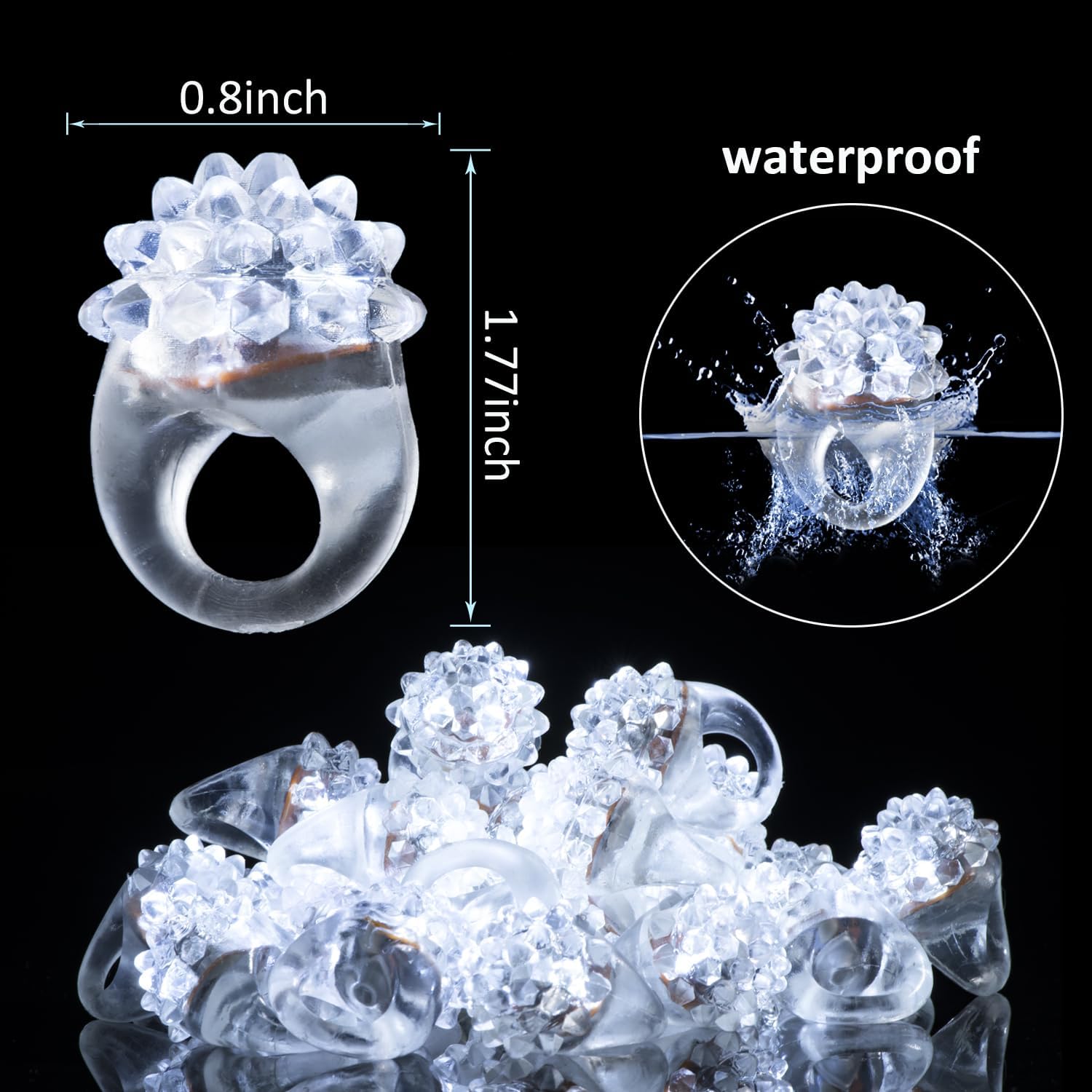 50Pcs White Wedding Party Supplies Set with LED Decorations