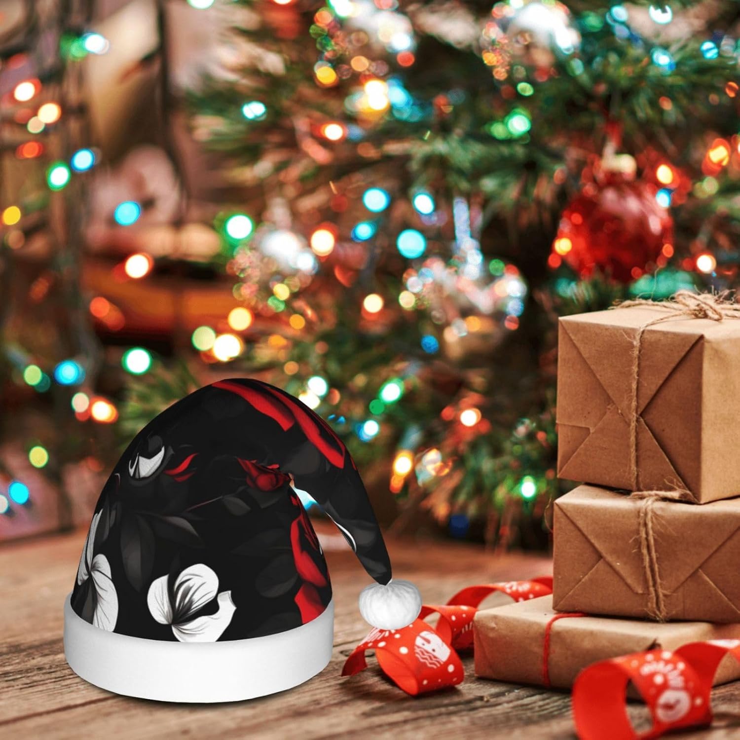 QINZHENG Personalized Santa Hat Christmas Decor