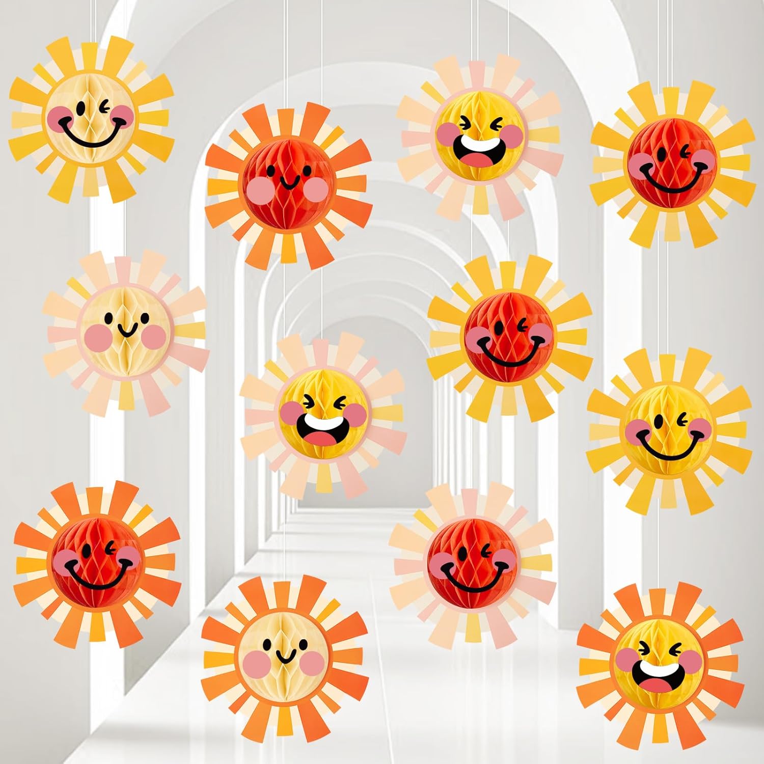 12PCS Boho Sun Party Decorations Set