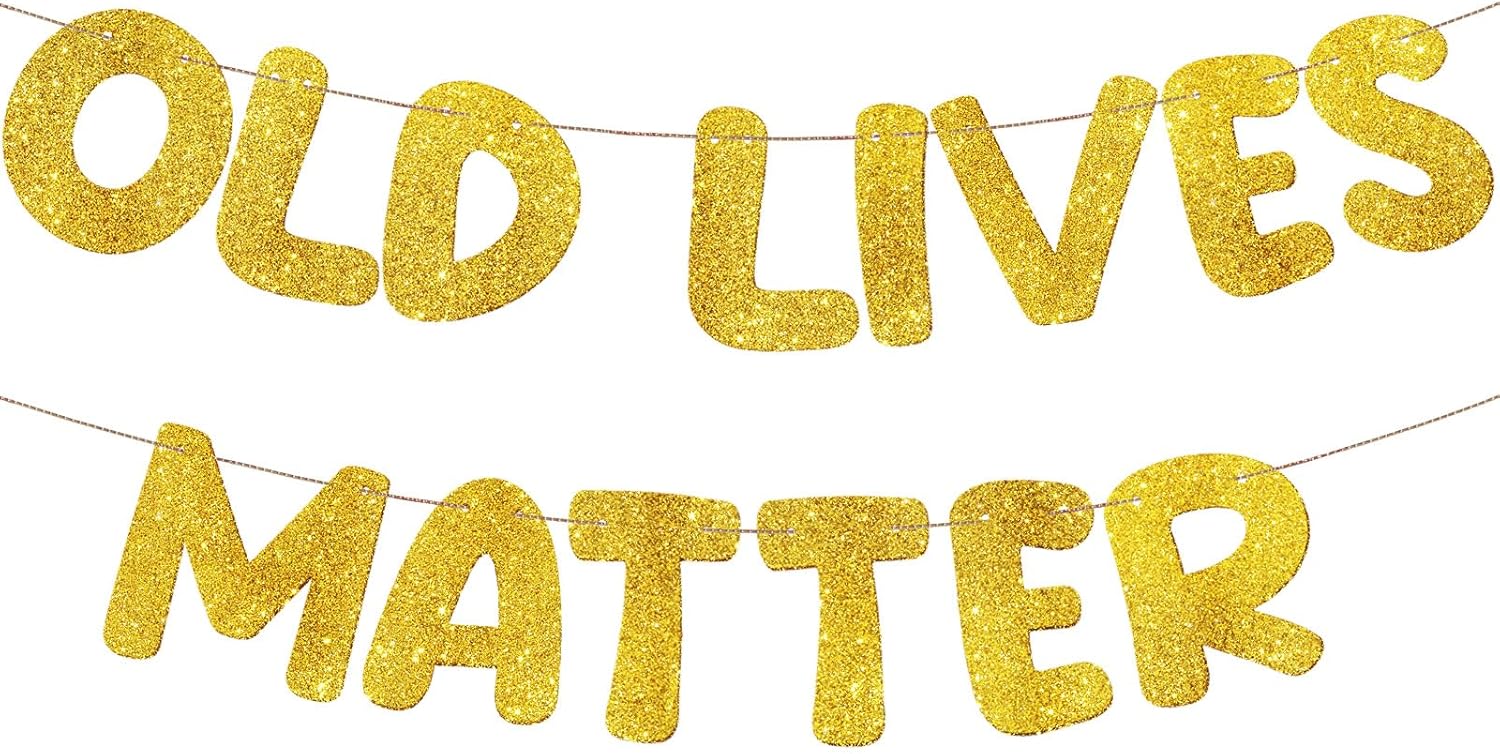 Fulmoon Glitter Gold Birthday Banner 656 ft