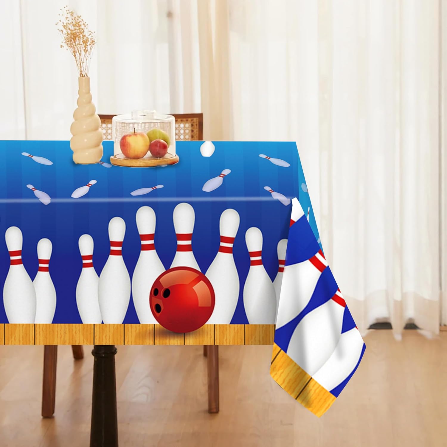 2 Pcs Bowling Party Tablecloth 54x87 Inch