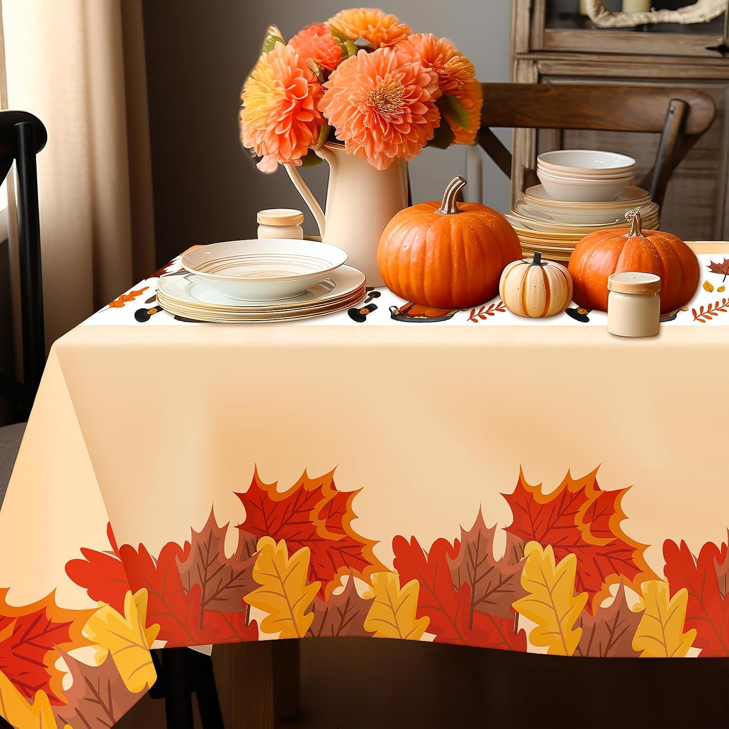 Childom 3 Pack Thanksgiving Tablecloths 54 x 108