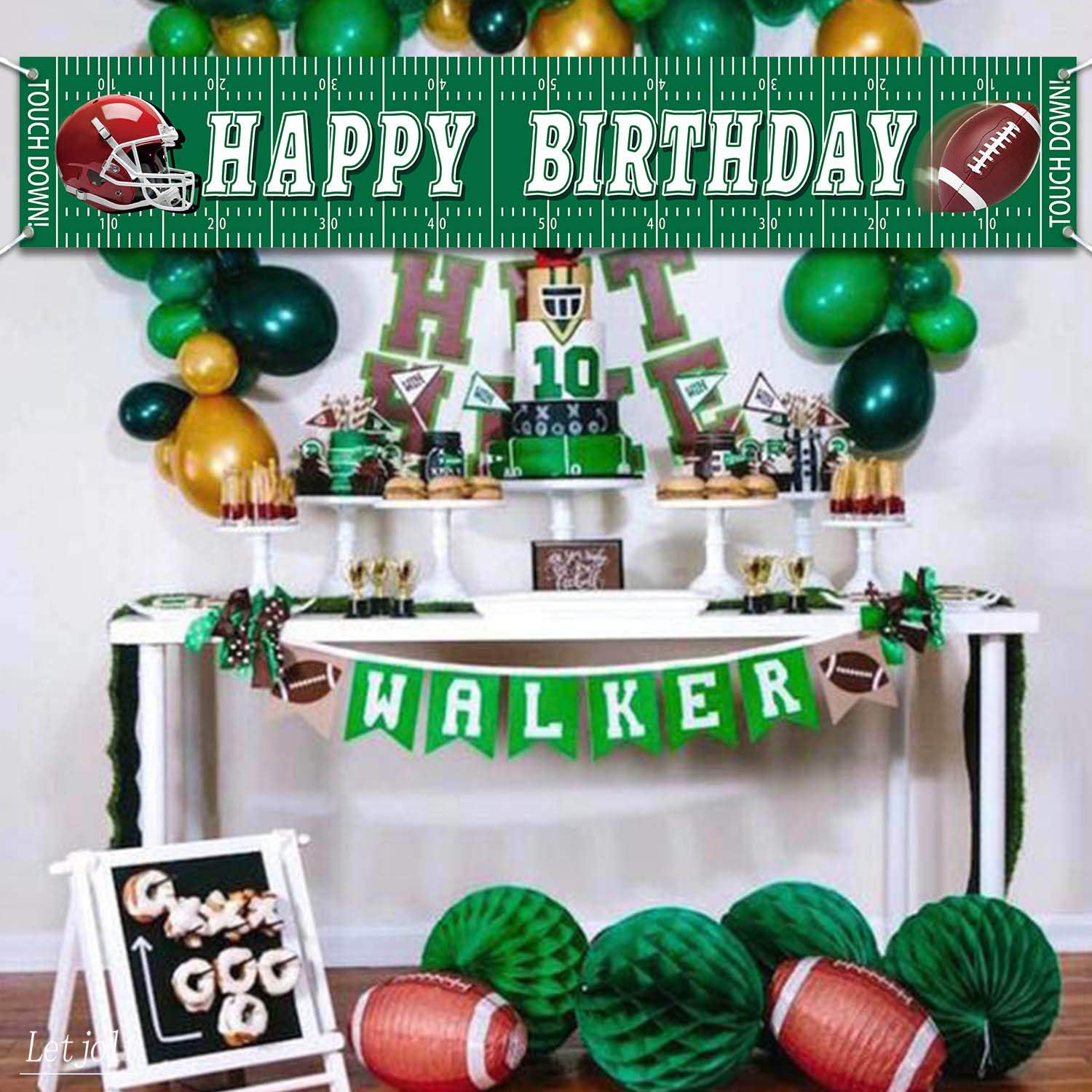 Happy Birthday Banner 6 Feet Football Decorations