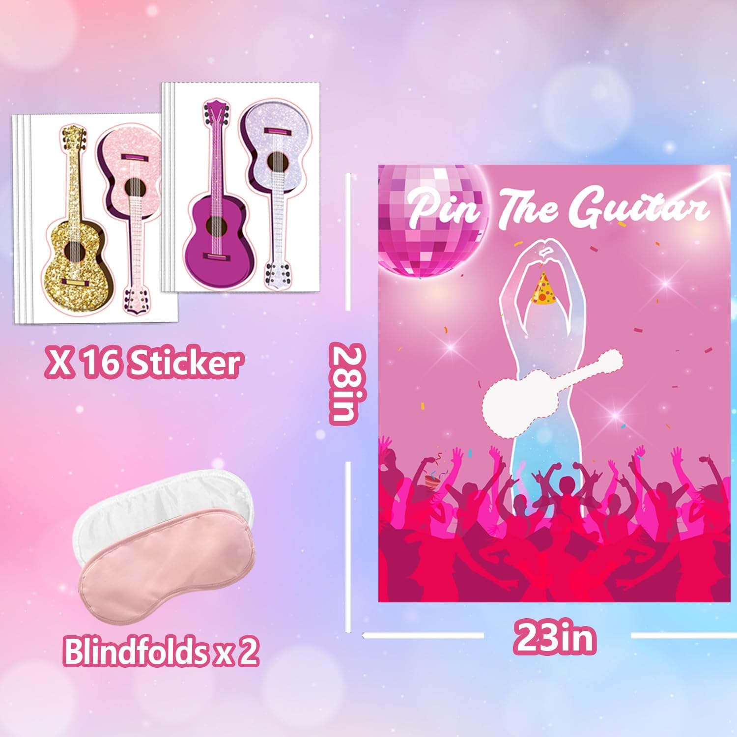 Pin The Guitar Music Party Game for Girls