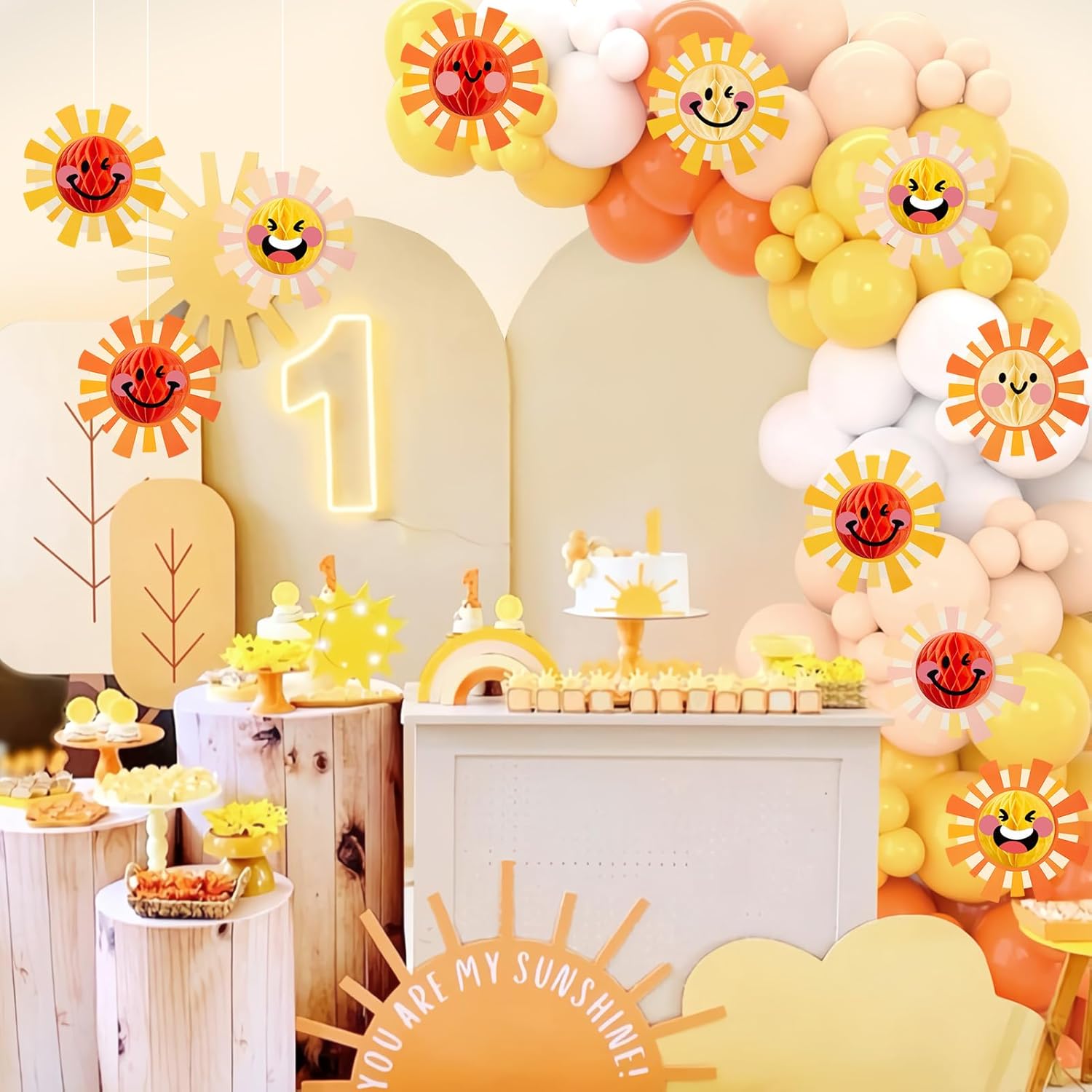 12PCS Boho Sun Party Decorations Set