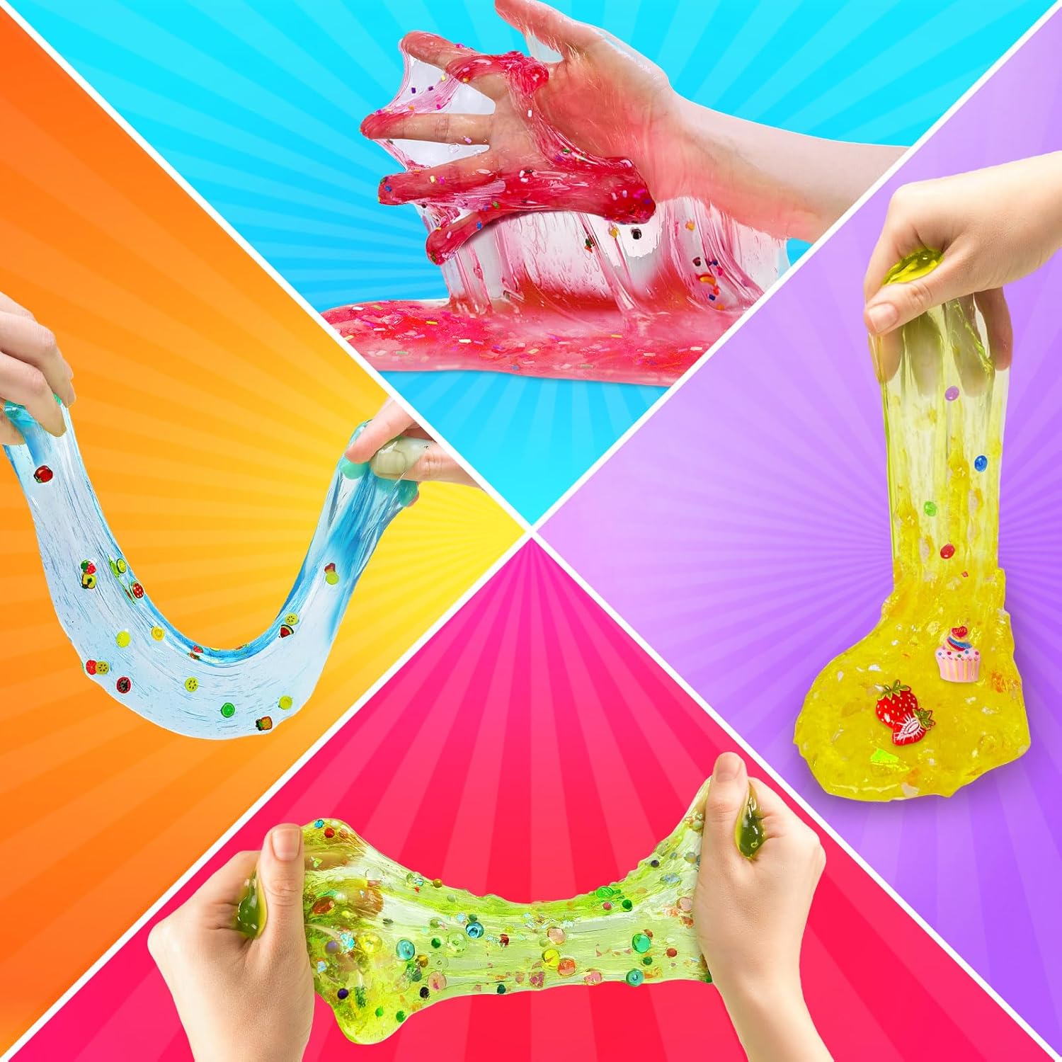 YOPINSAND 12 Cups DIY Slime Kit for Kids