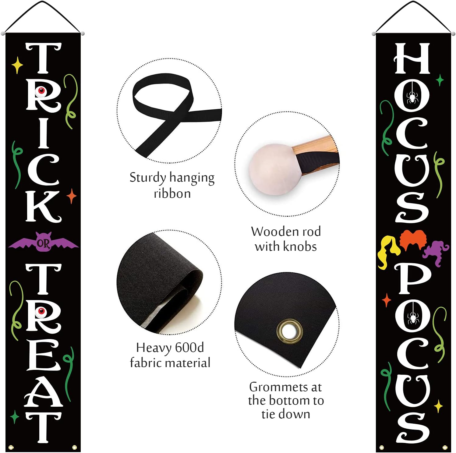 DAZONGE Halloween Decorations Outdoor and Indoor Banners