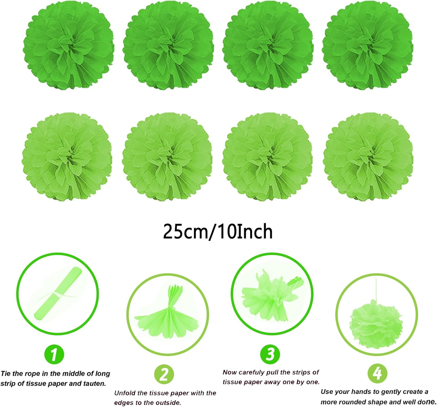ZERODECO Green and Light Green Party Decorations
