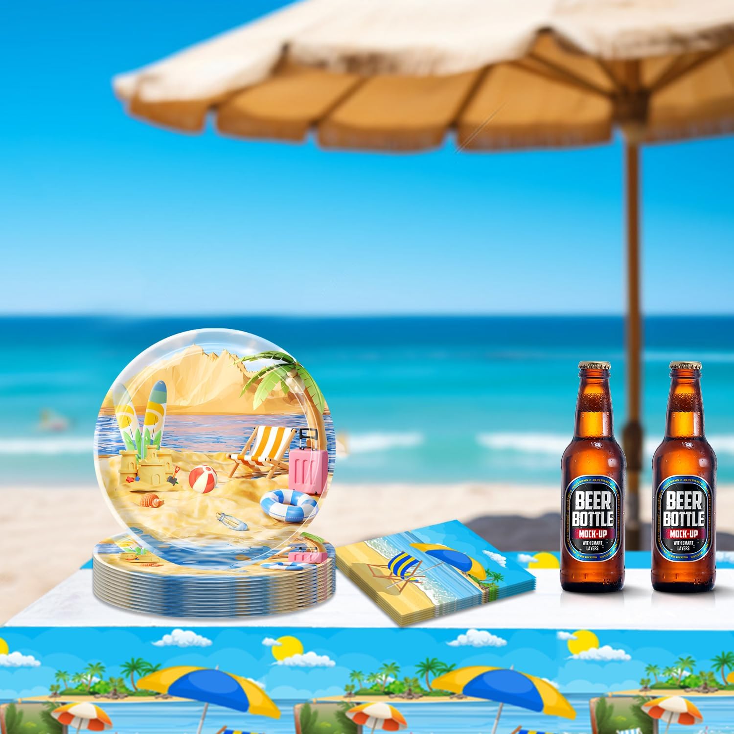 41pcs Summer Beach Party Supplies Set