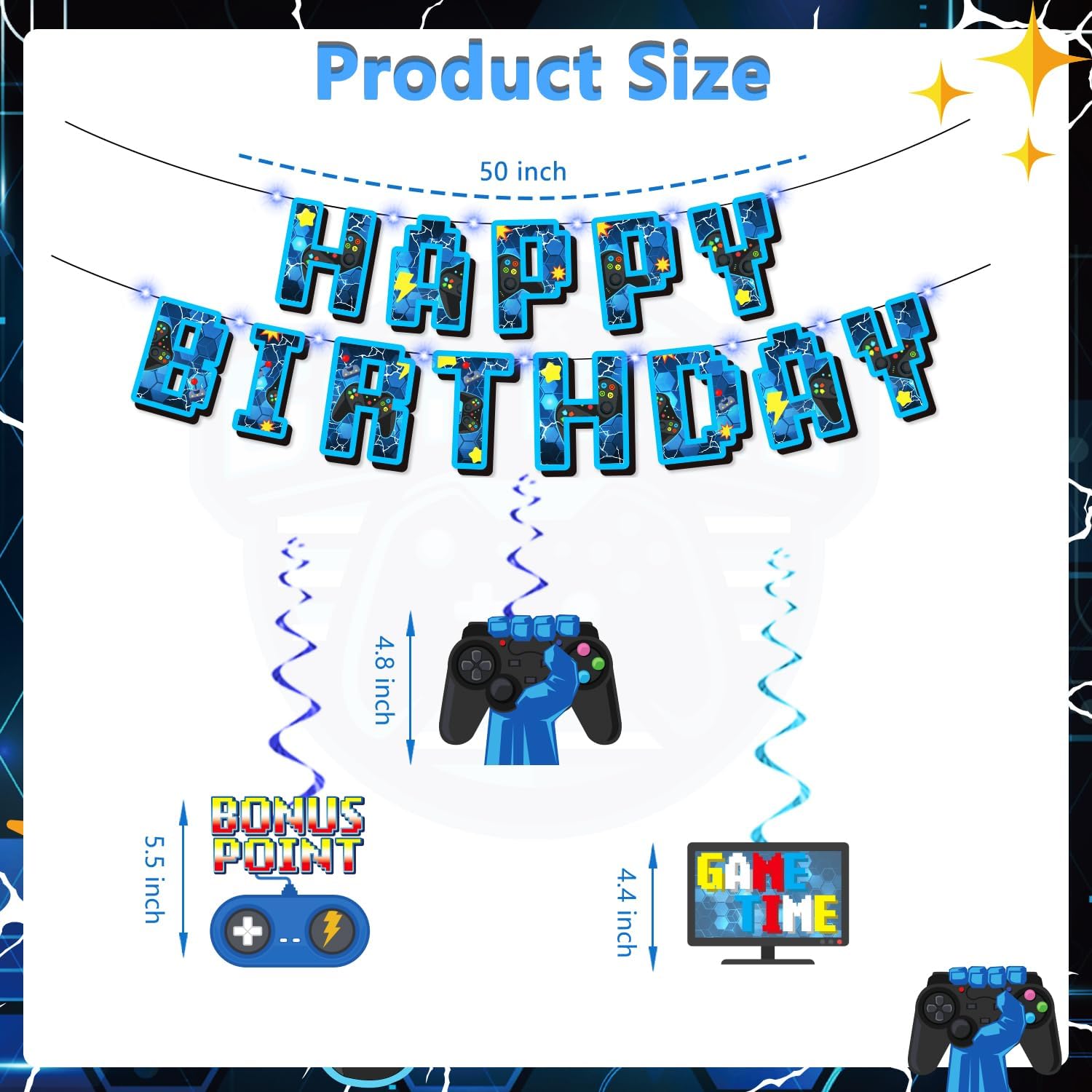 Gaming Birthday Tableware Set - 159pc Eco-Friendly Disposable Kit for 25 Guests