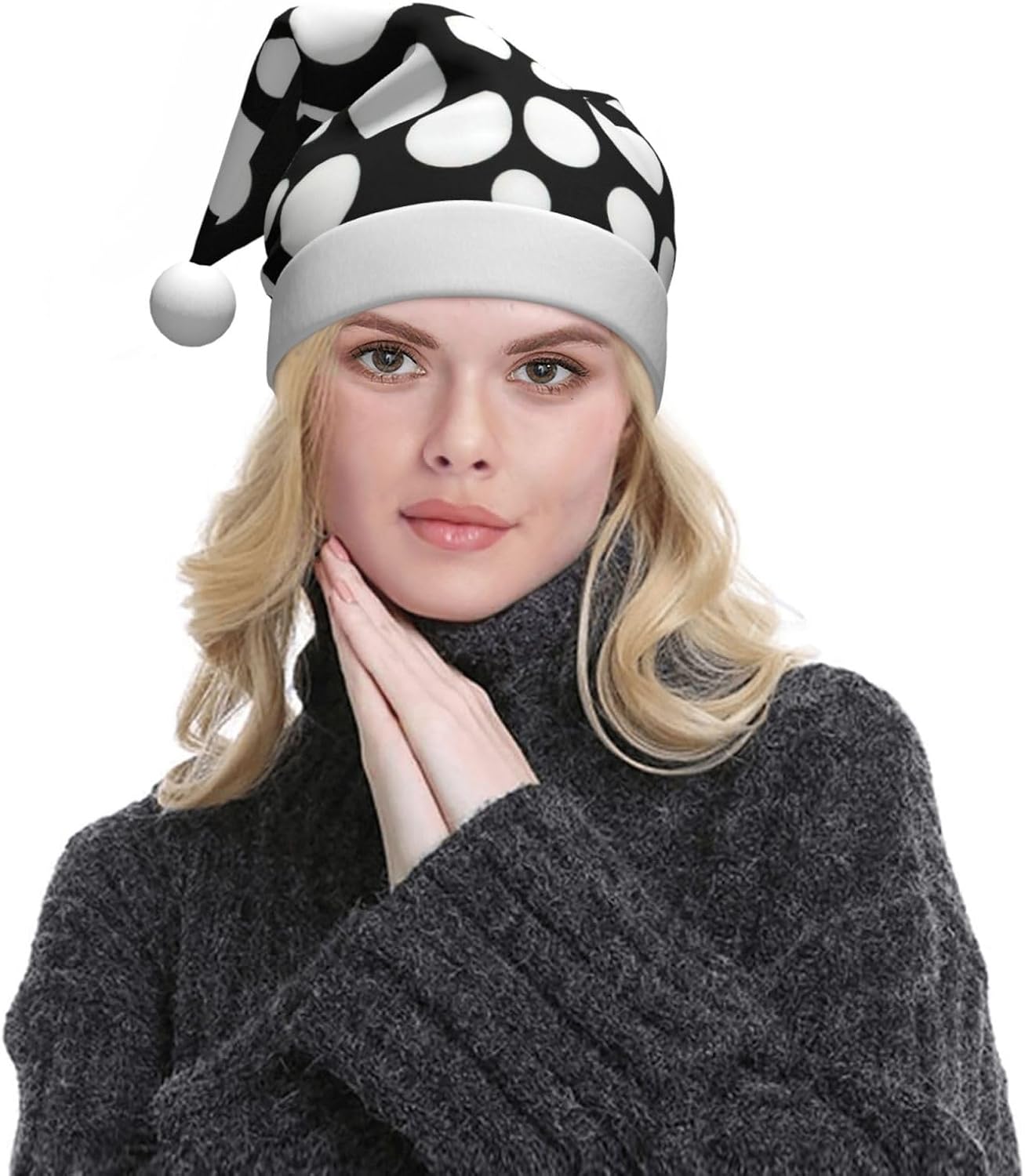 QINZHENG Personalized Santa Hat Velvet Plush