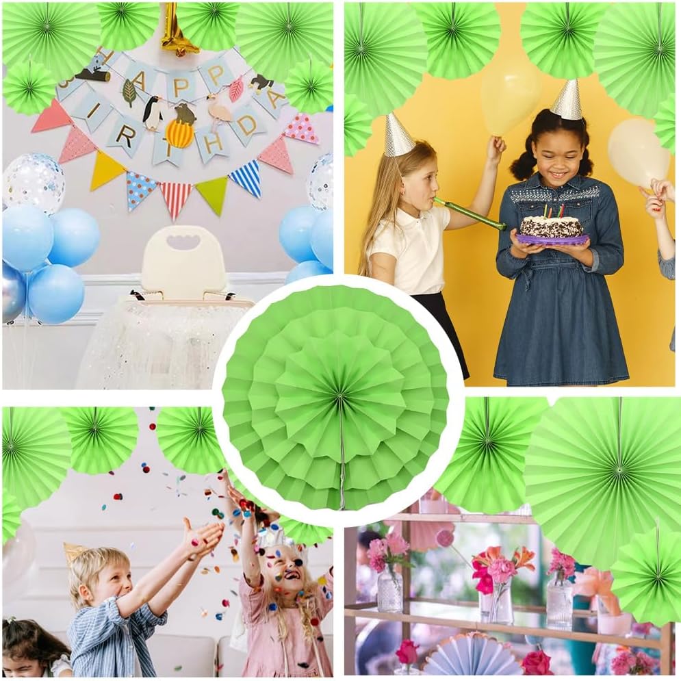 CEEYSEE 6 Piece Hanging Paper Fans Party Decoration Set