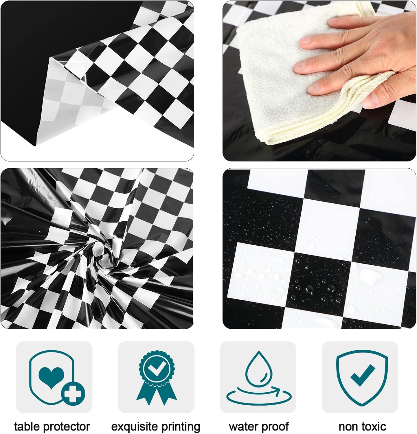 Oudain Cars Birthday Racing Decor Tablecloths 3 Pcs