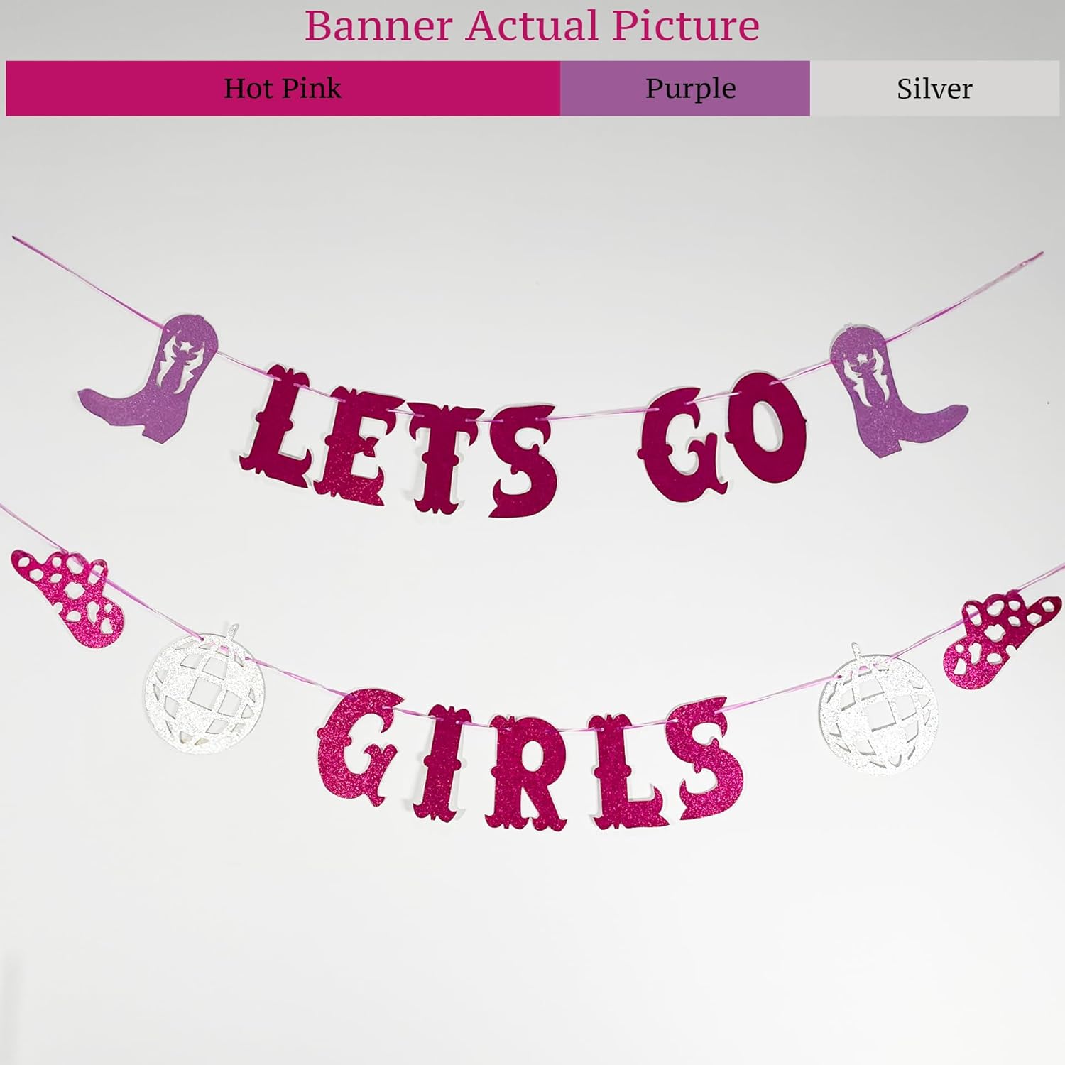 Lets Go Girls Cowgirl Bachelorette Banner