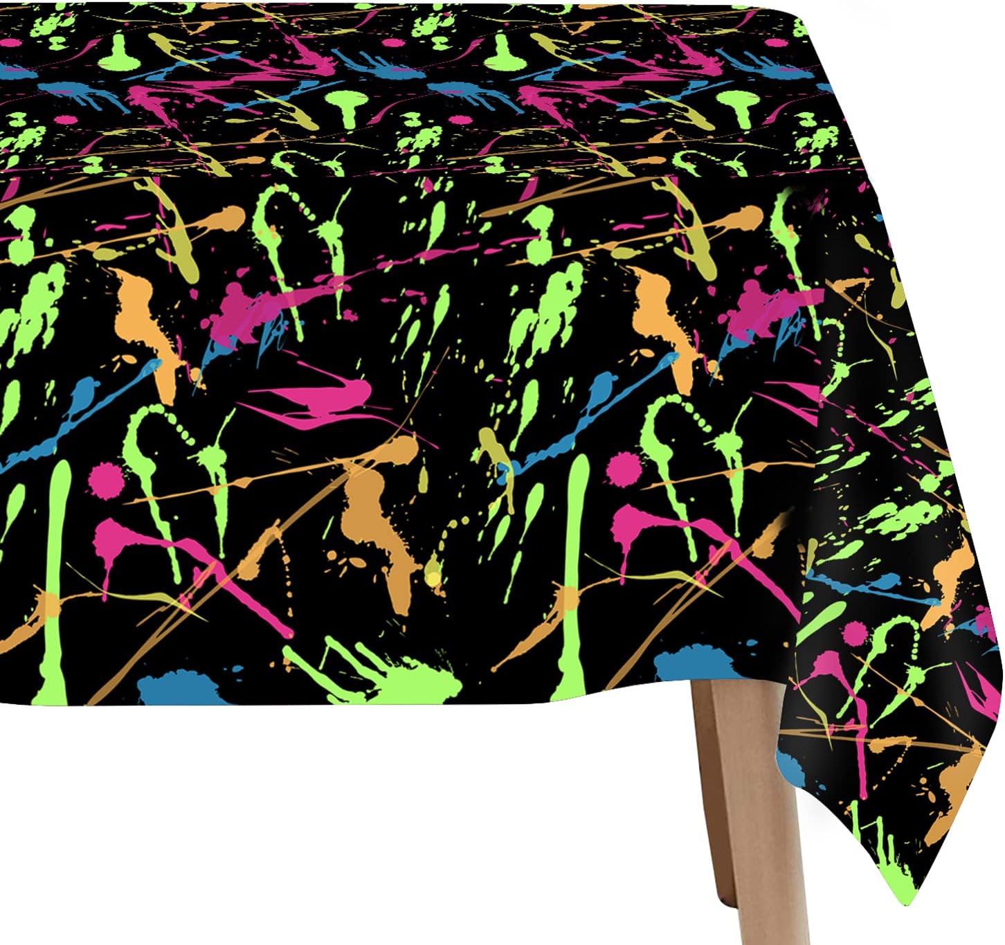 Neon Glow Tablecloth - 4 Pack for Birthday Party Decorations