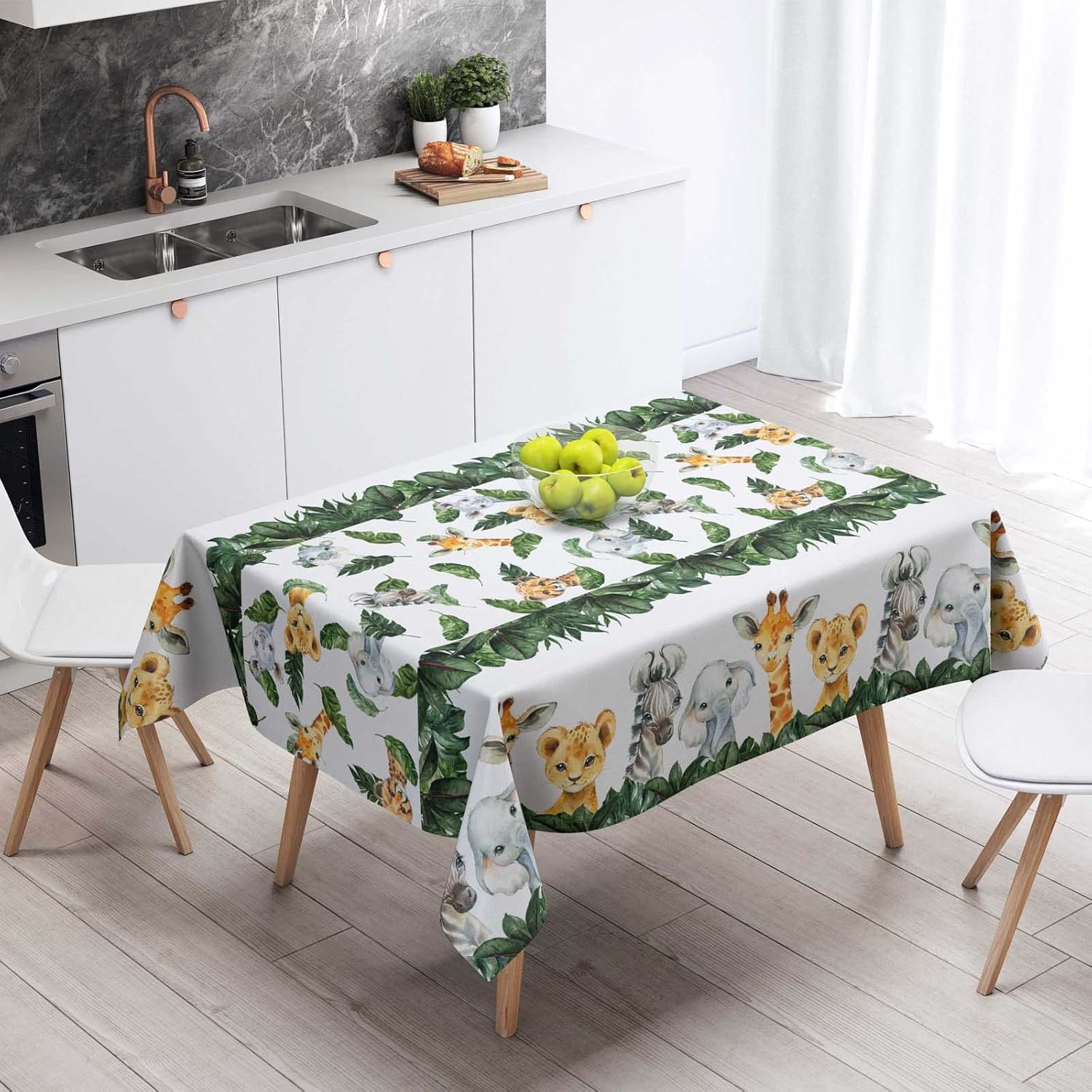 Yuzioey 3 Pack Safari Tablecloths Wild Animals Party Decor