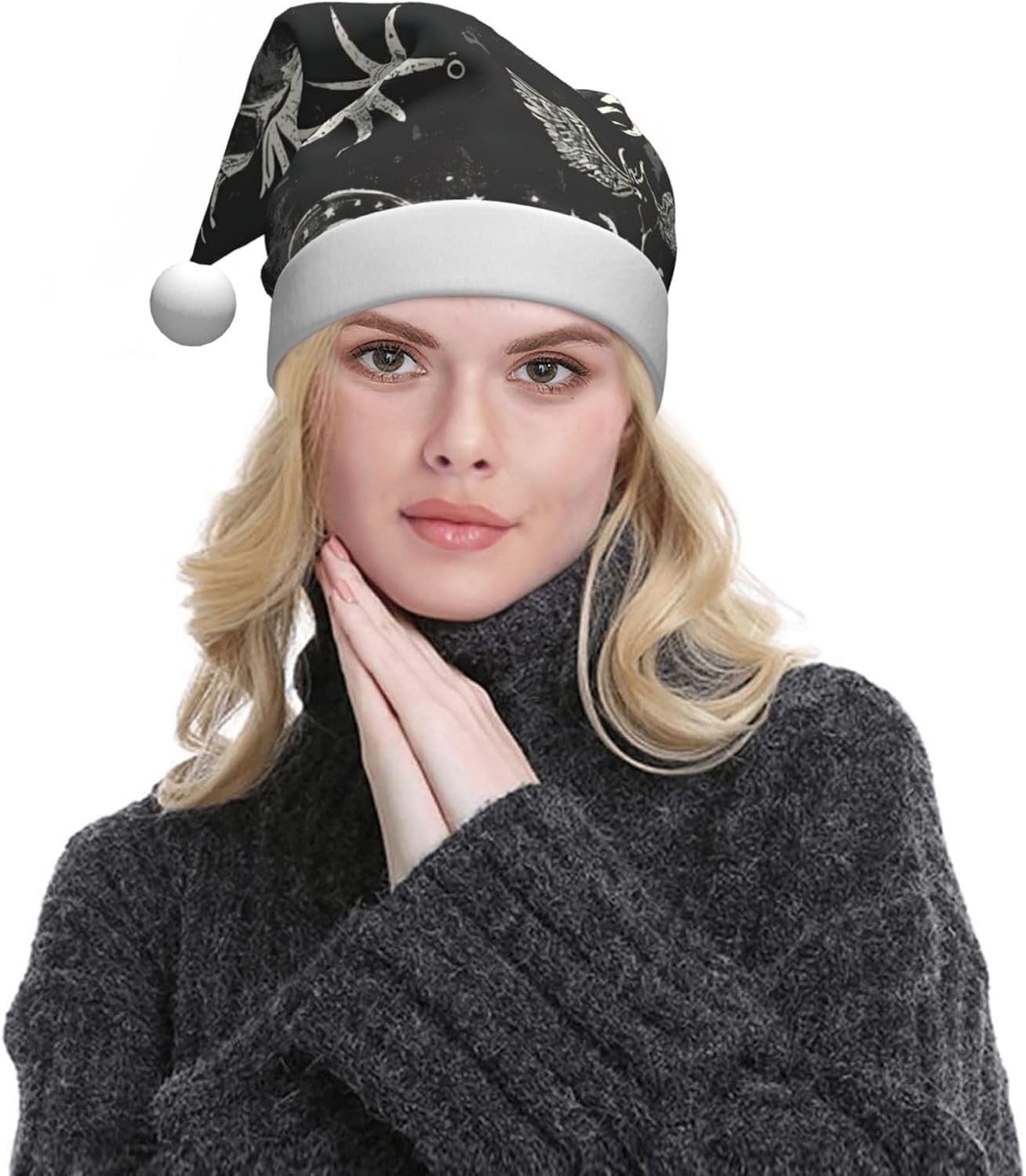 QINZHENG Supernatural Symbols Santa Hat
