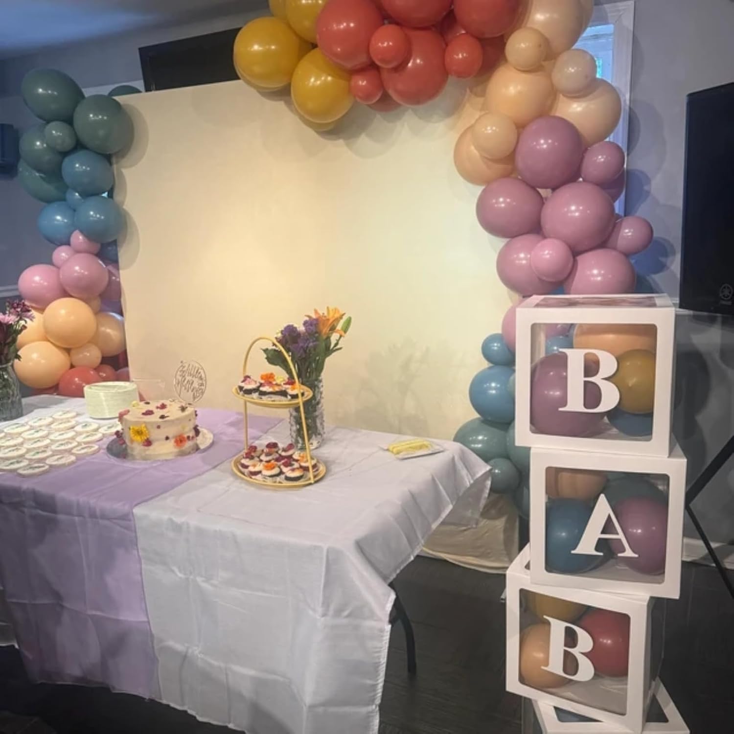 KEPMOV Boho Rainbow Balloons 60Pcs Set 12 Inch Decor