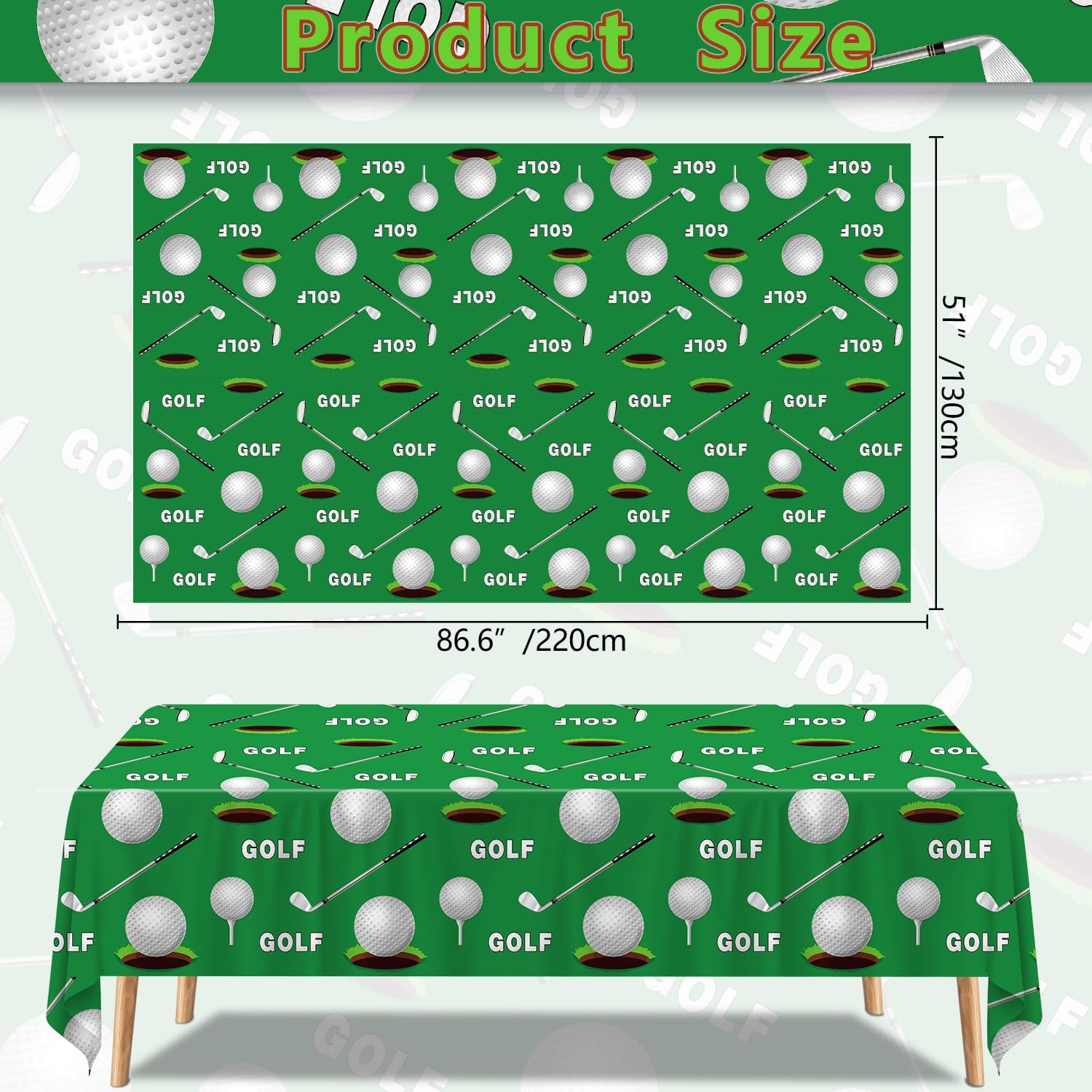 4 Pack Golf Theme Tablecloths for Birthday Parties