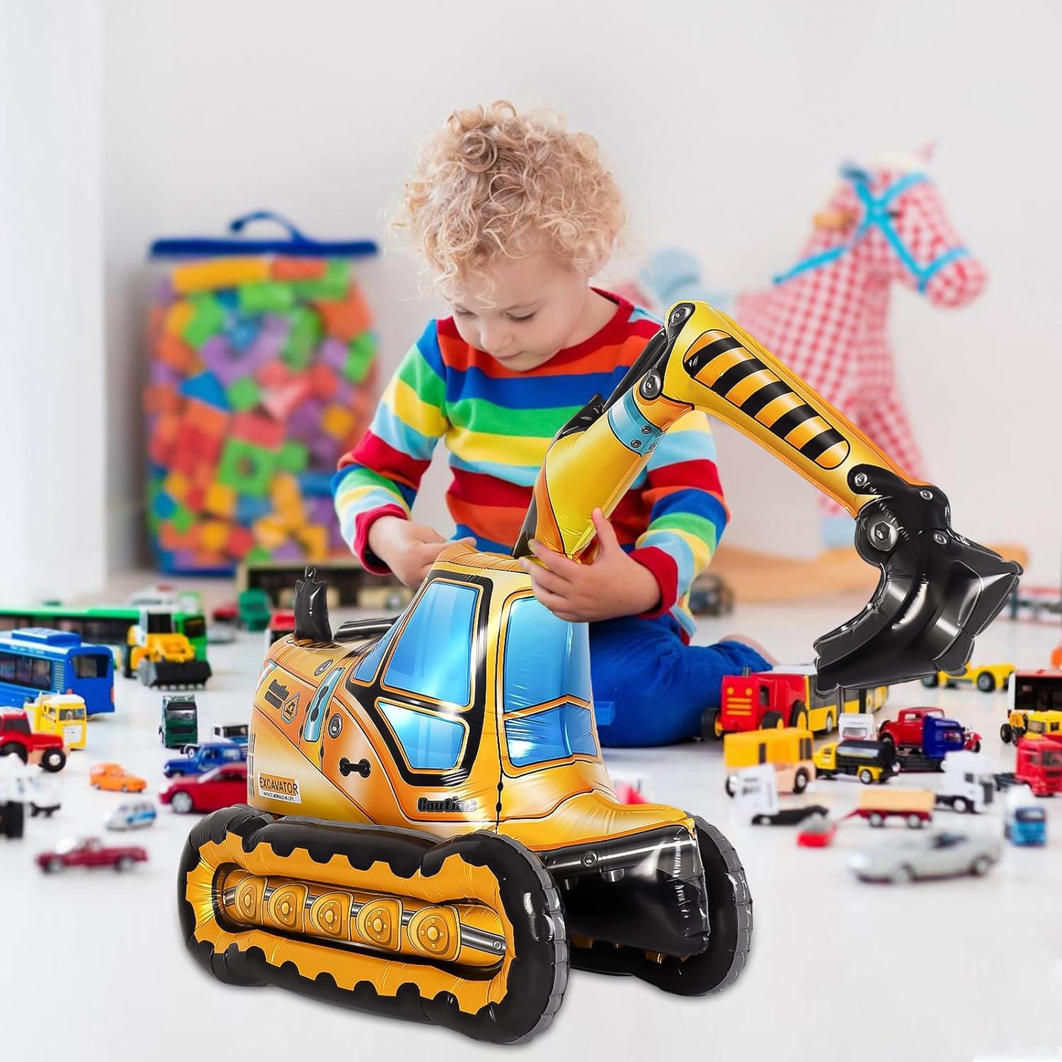 Self Standing 4D Foil Excavator Balloon for Kids