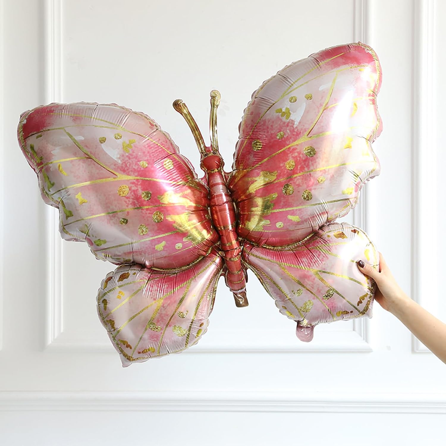 Pastel Pink Green Gold Butterfly Balloon Arch Kit for Parties
