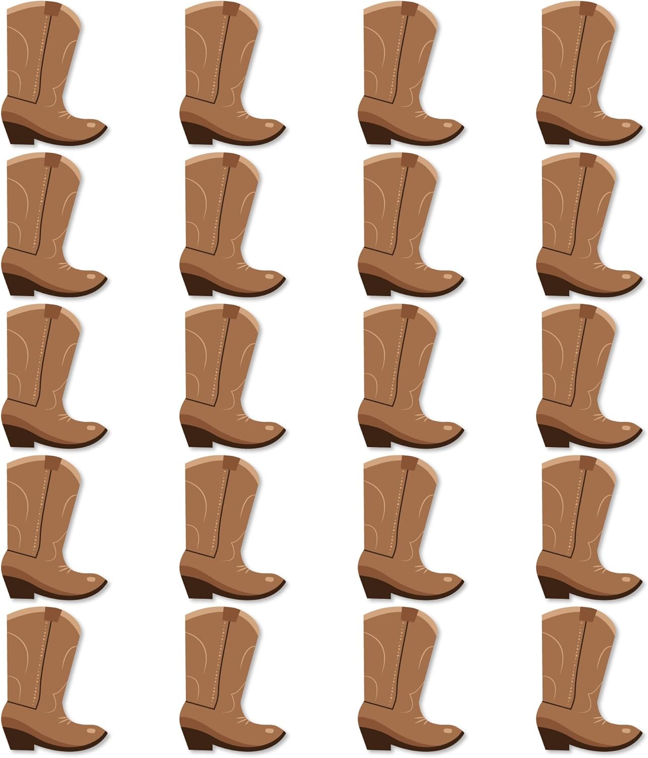 Big Dot of Happiness Western Hoedown Cut Outs - Set of 20