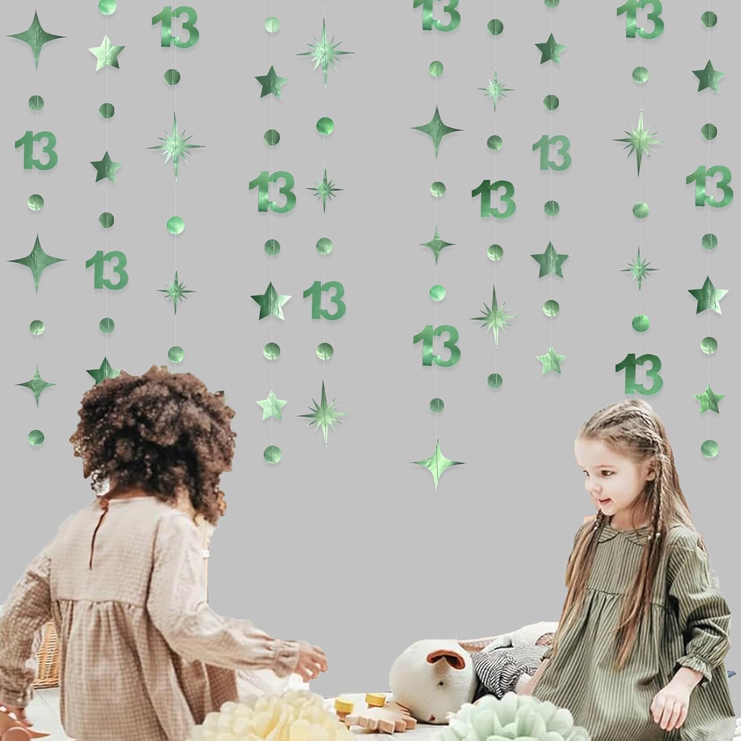 Sage Green 13th Birthday Garland Decorations