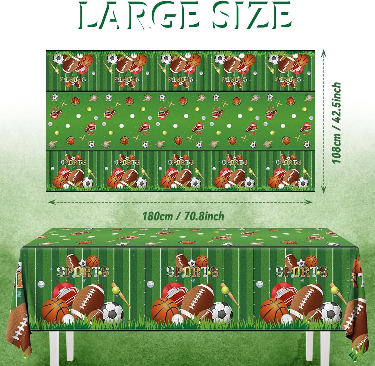 3pcs Sports Birthday Tablecloths All Star Table Covers