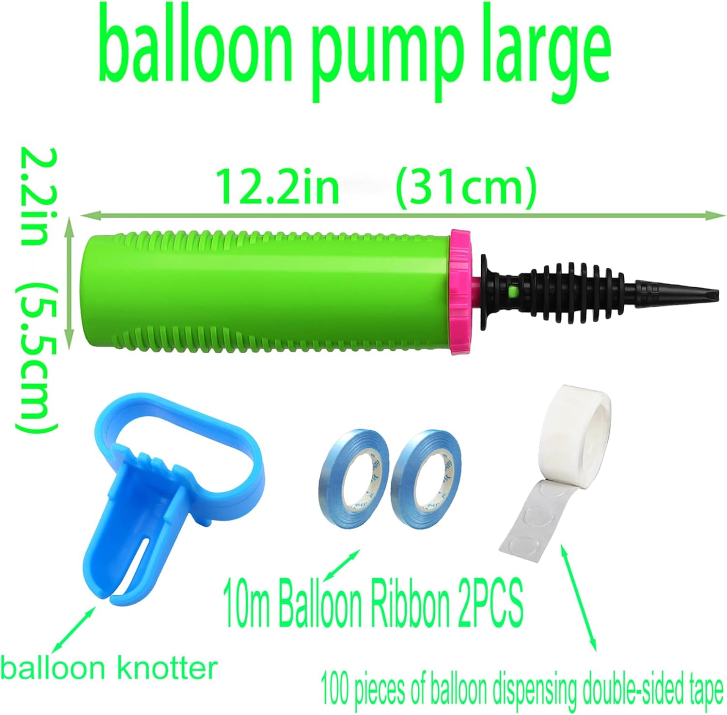 Ouyili Balloon Pump Hand 2 Pack with Tying Tool
