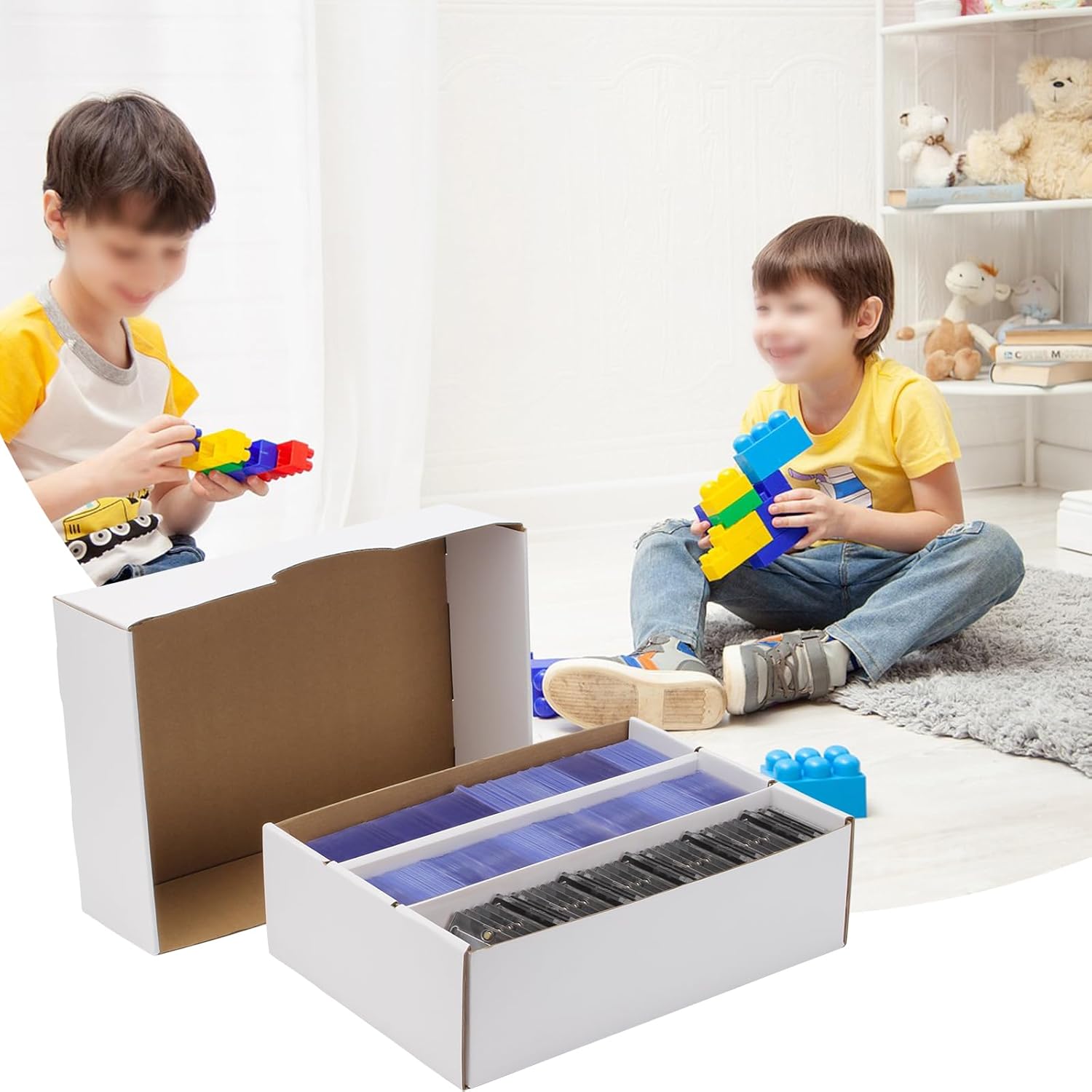 4 Pack Cardboard Storage Boxes for Trading Cards