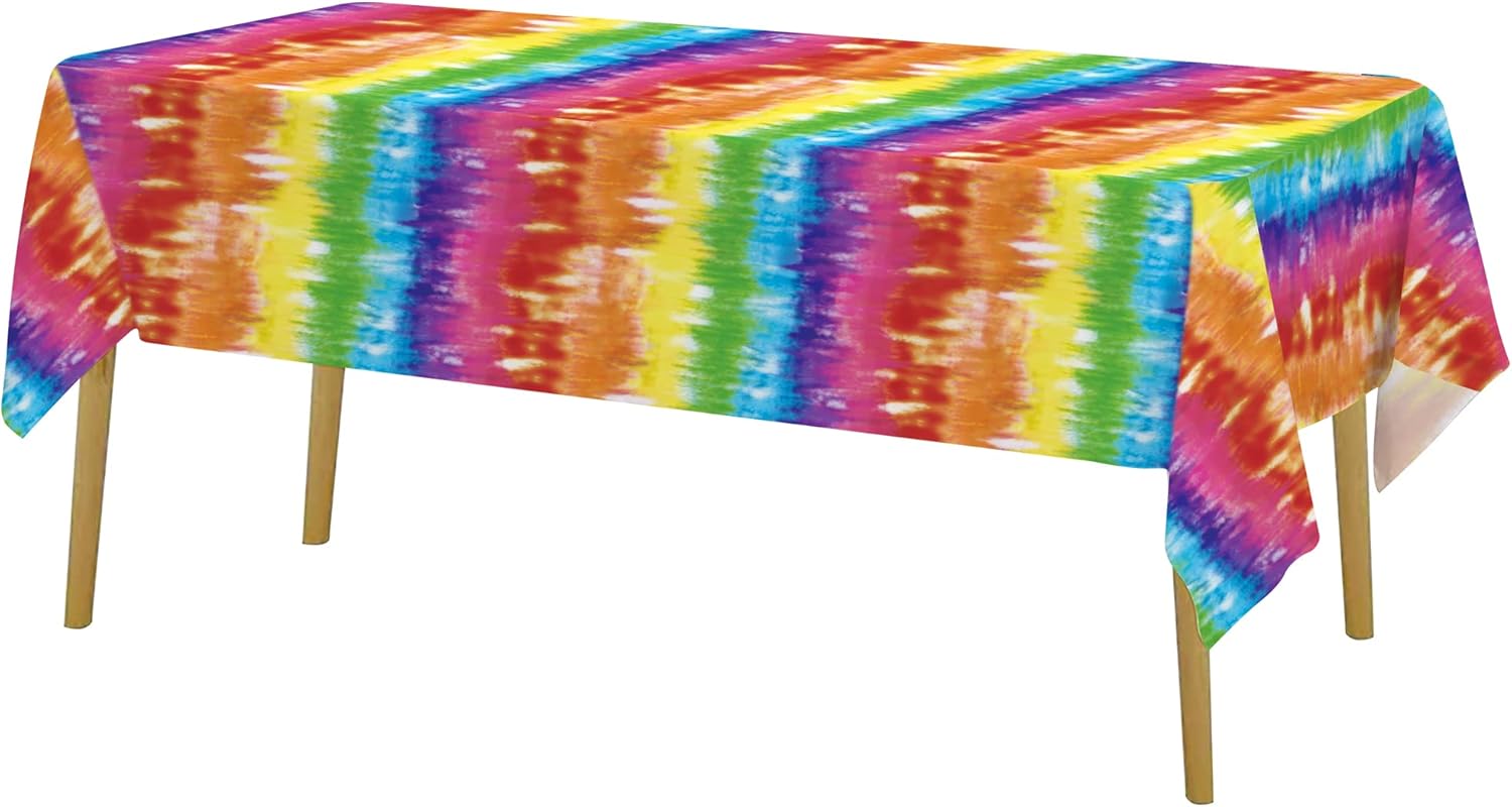 Iceyyyy 6pcs Tie Die Tablecover Rainbow Decor