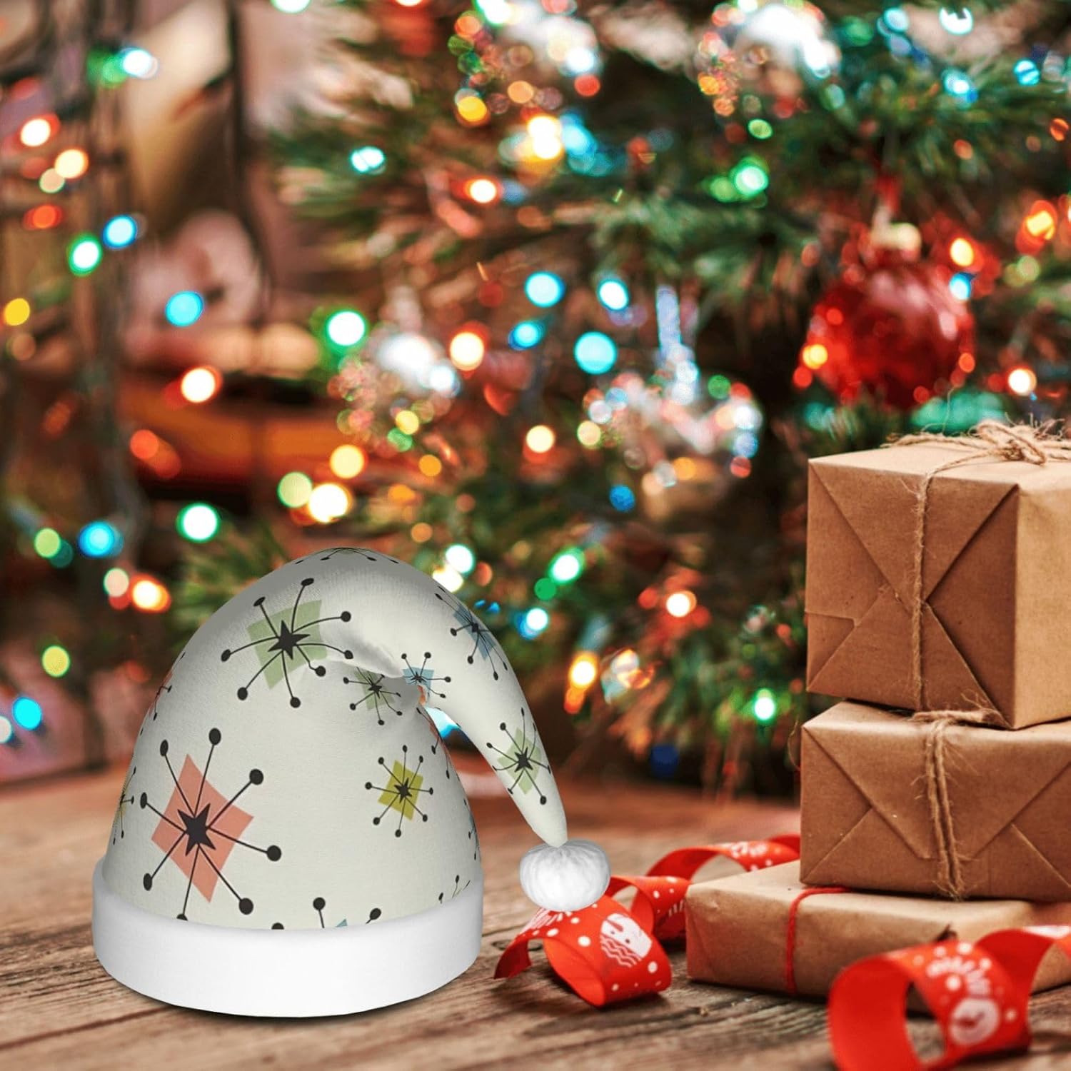 QINZHENG Abstract Geometric Santa Hat