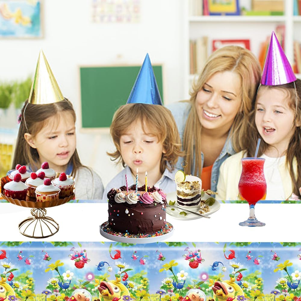 2Pcs Sonic Tablecloth Disposable Tablecover for Birthday Party
