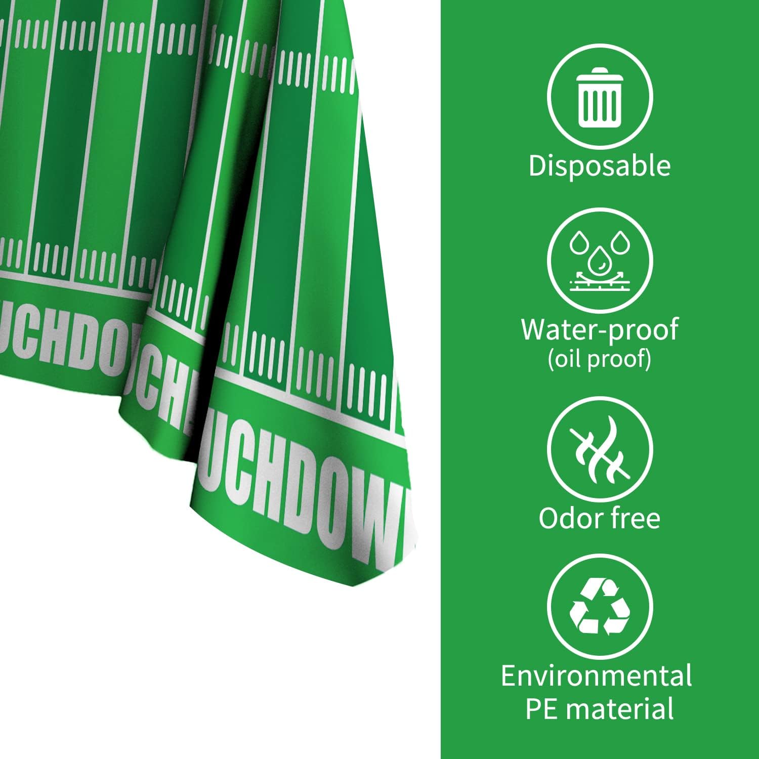 Gatherfun Football Party Tablecloth 54 X 108 Inch 3 Pack