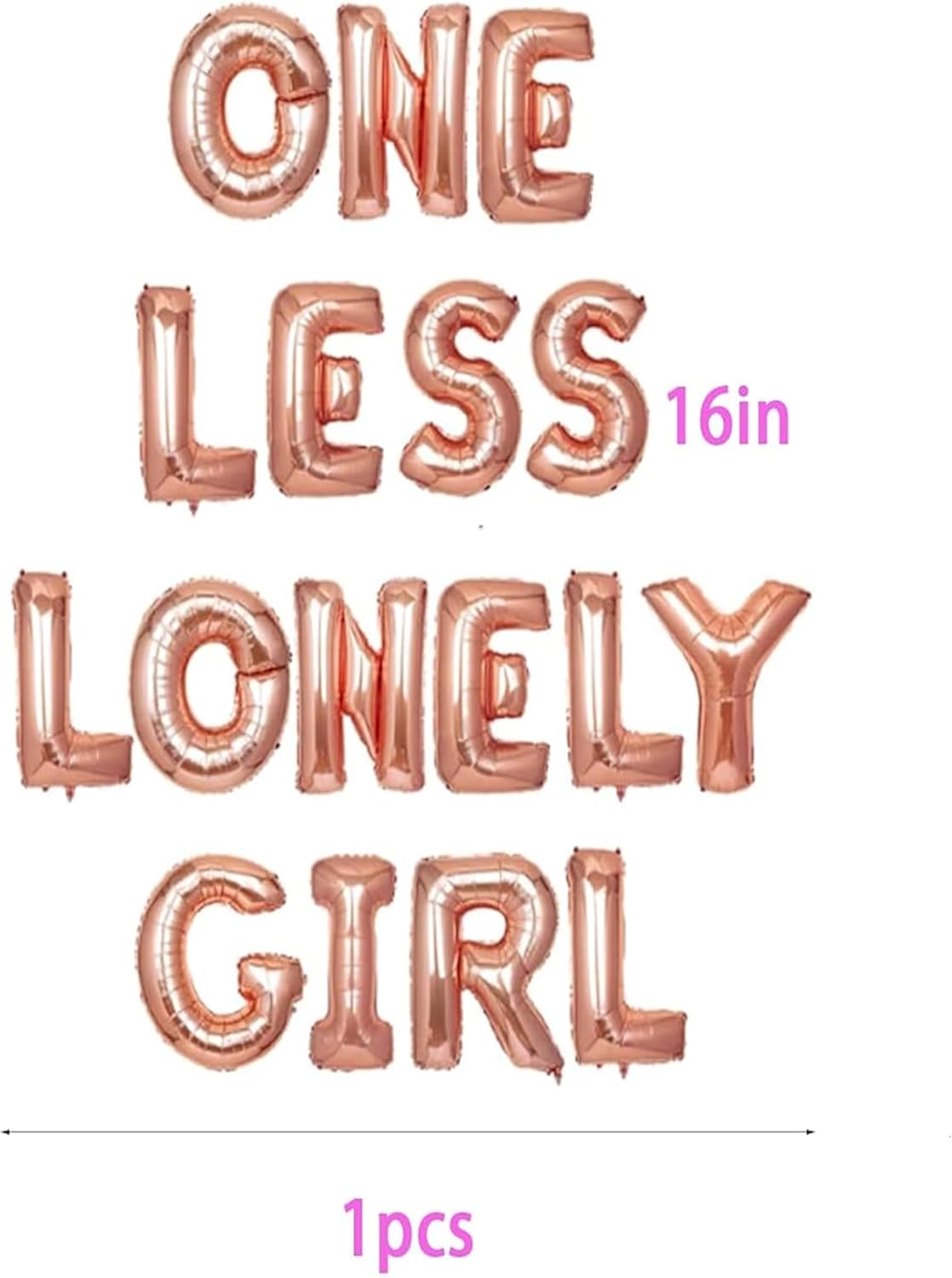 One Less Lonely Girl Bachelorette Decor Banner