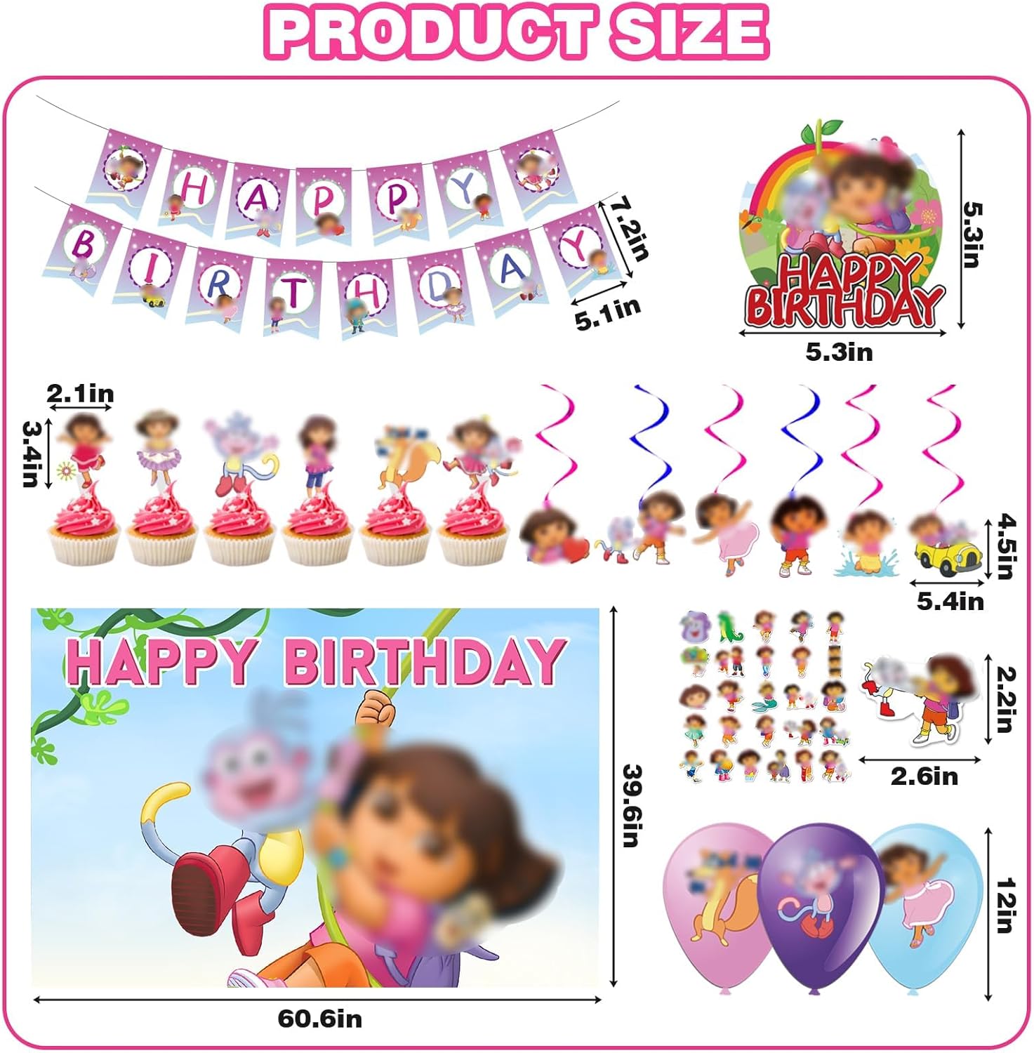 107Pcs Adventurer Theme Birthday Party Decoration Set