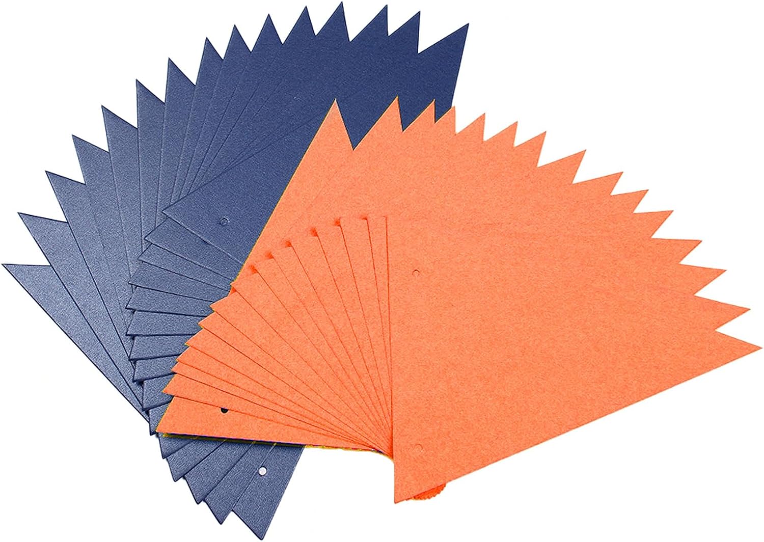 Blue And Orange Double Sided Triangle Pennant Banner Pack of 30