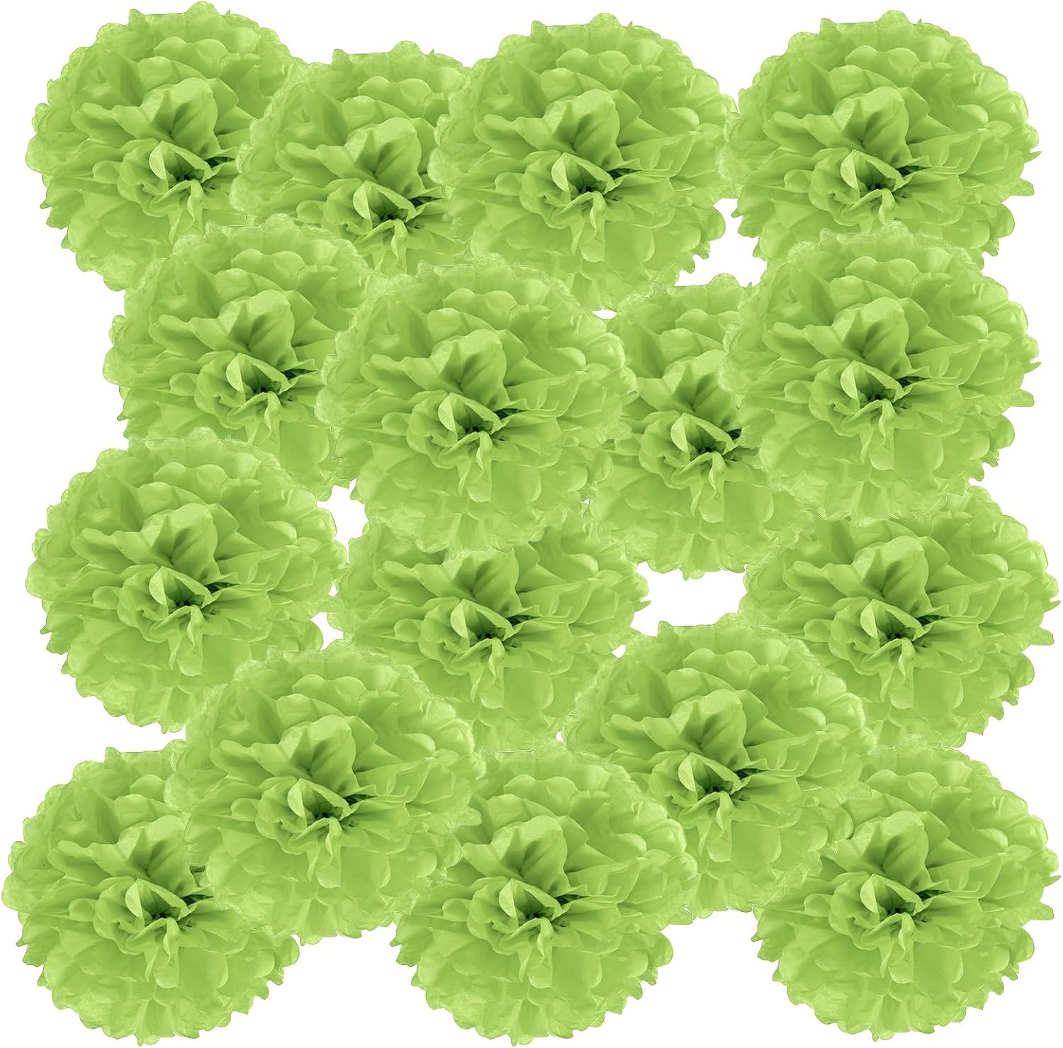 PATIKIL 6 Inch Lime Green Tissue Pom Poms 20 Pack