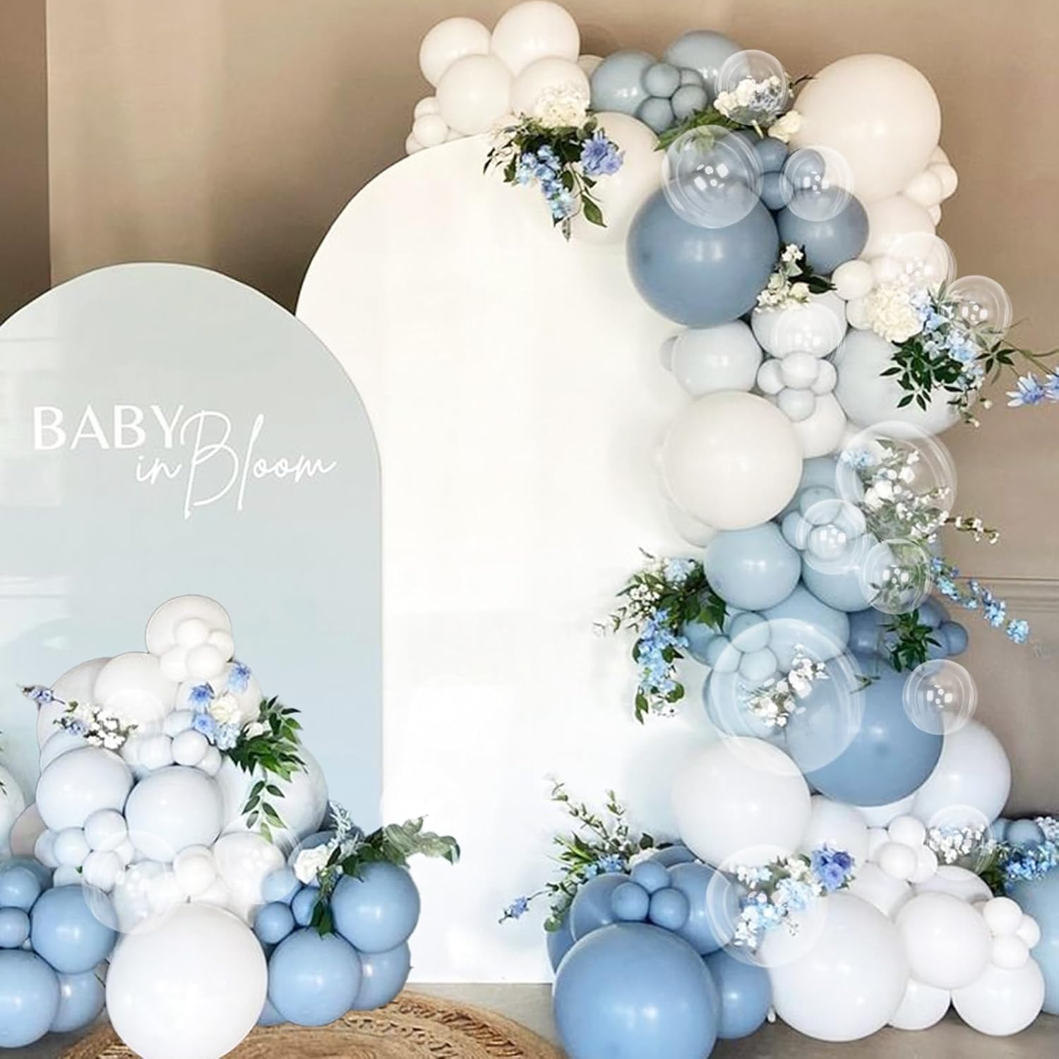 Togvu Dusty Blue Balloons 12 Inch Party Set
