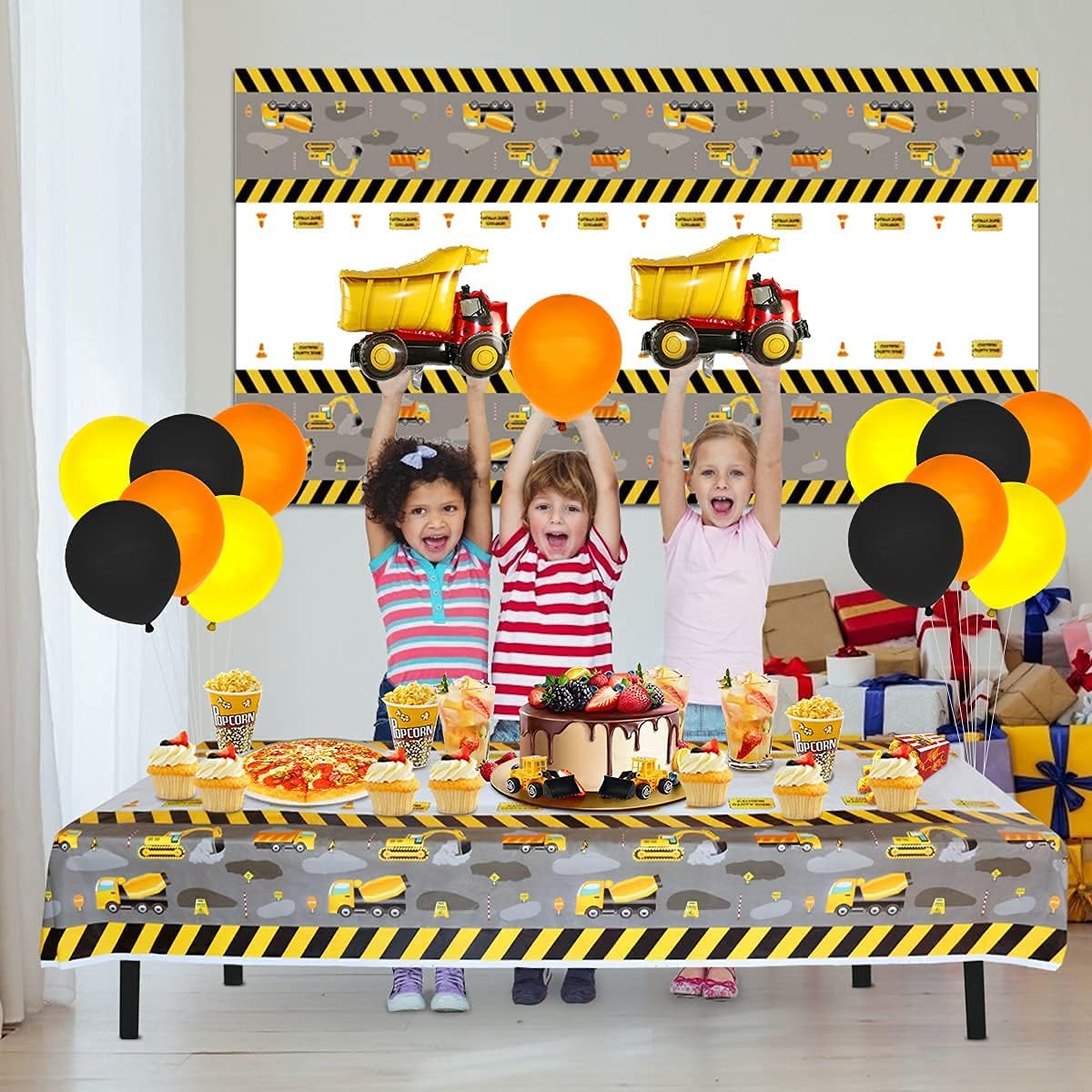 Construction Table Covers 86x51in for Kids Party