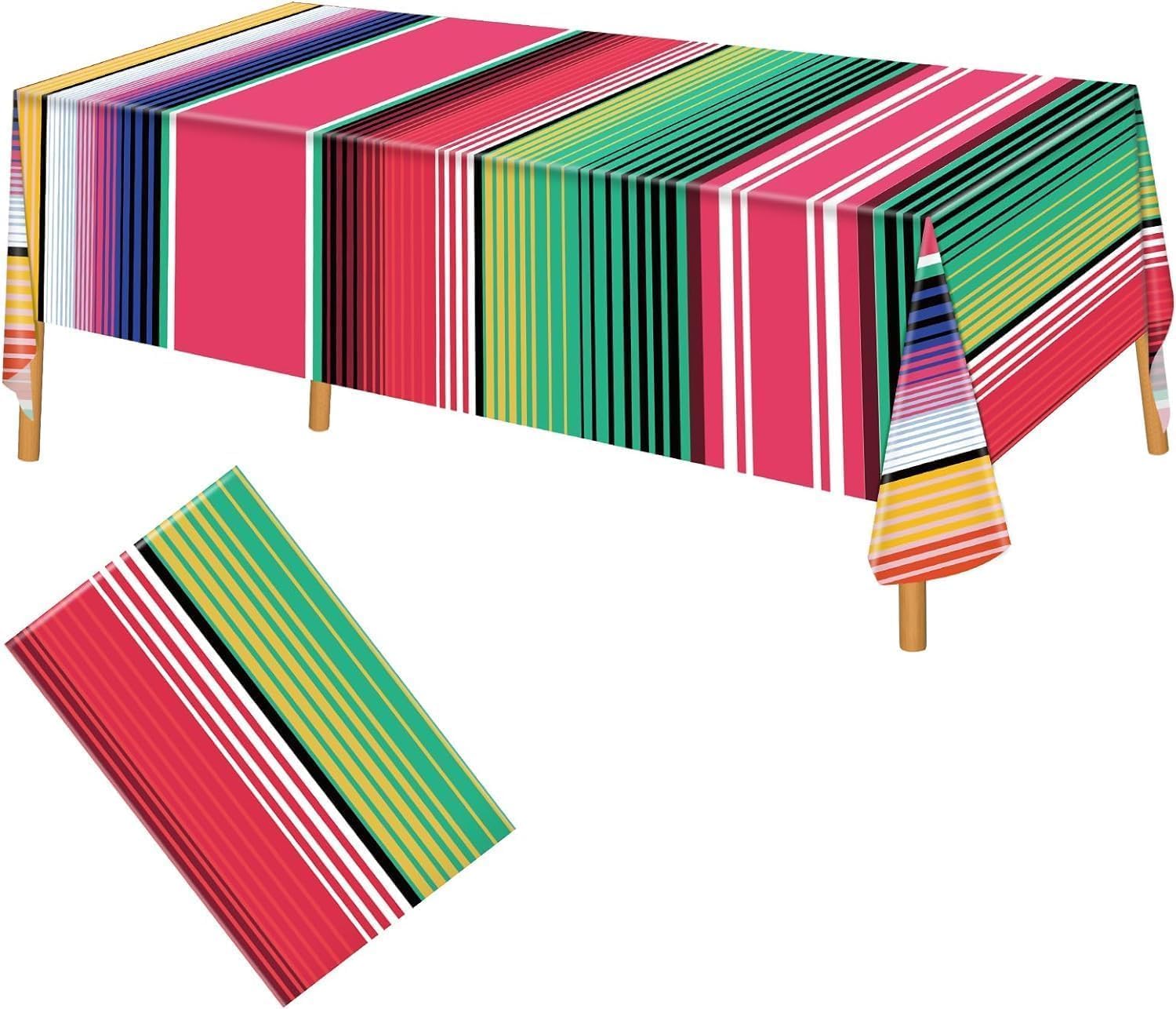 Hxezoc Mexican Stripe Tablecloth 54 x 108 Inch