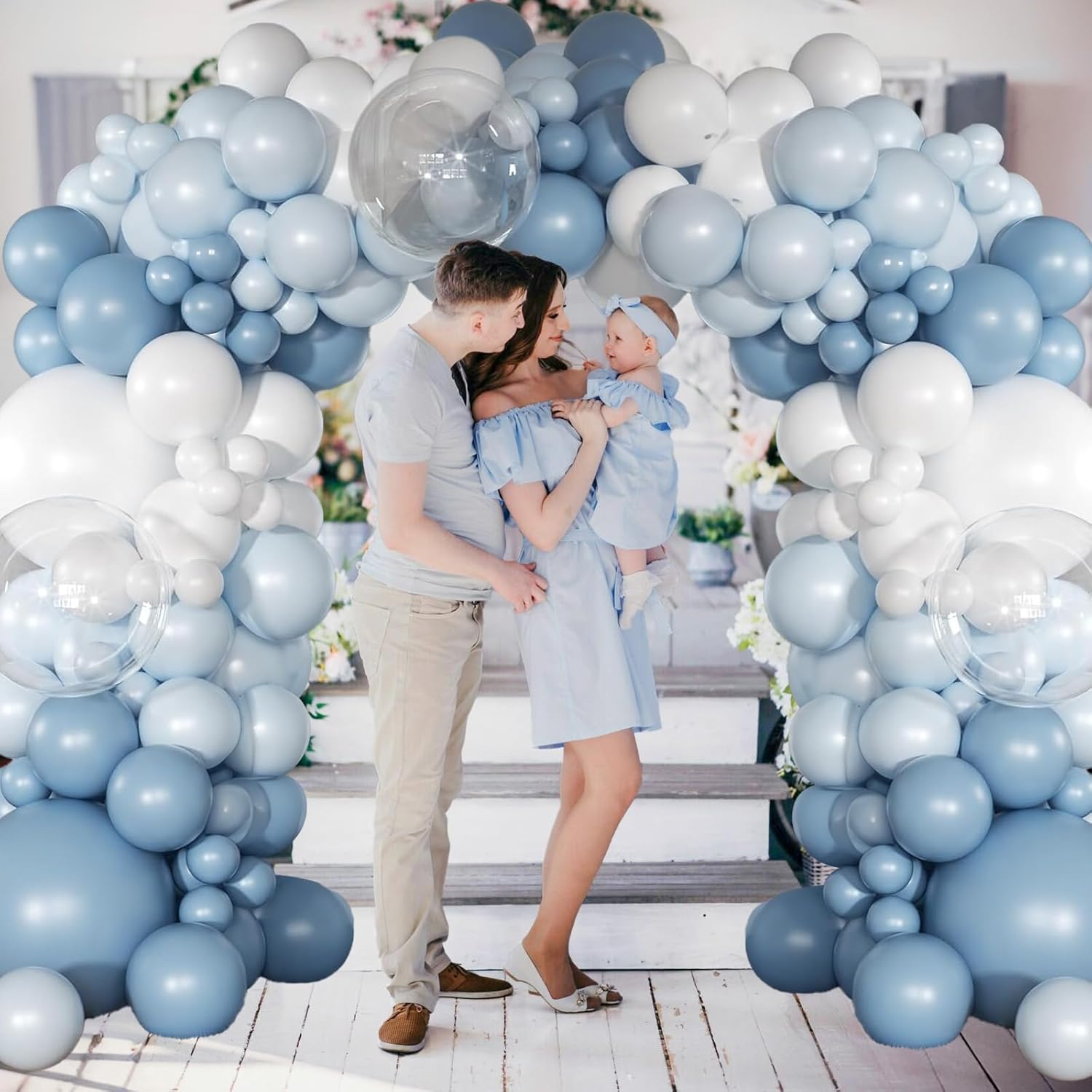 Togvu Dusty Blue Balloons 12 Inch Party Set