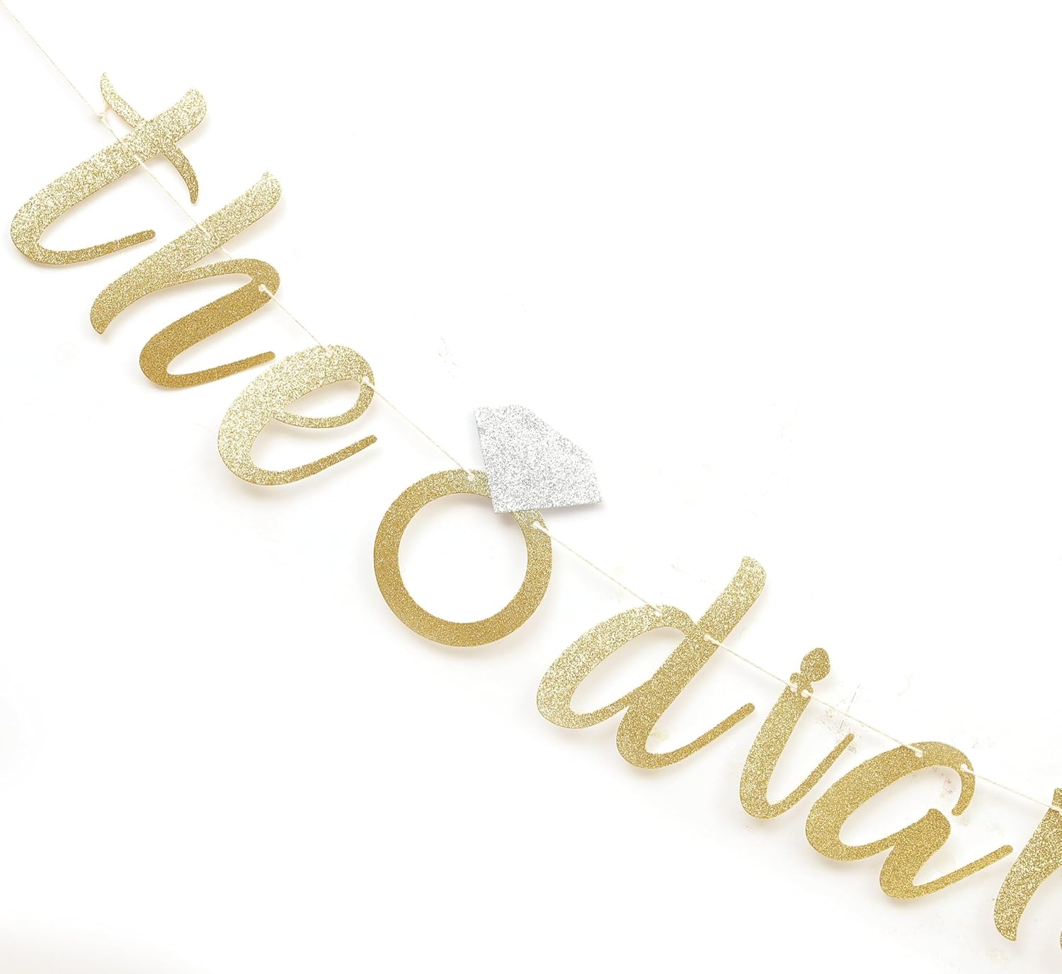 Diamond of the Season Gold Glitter Banner for Bridal Shower