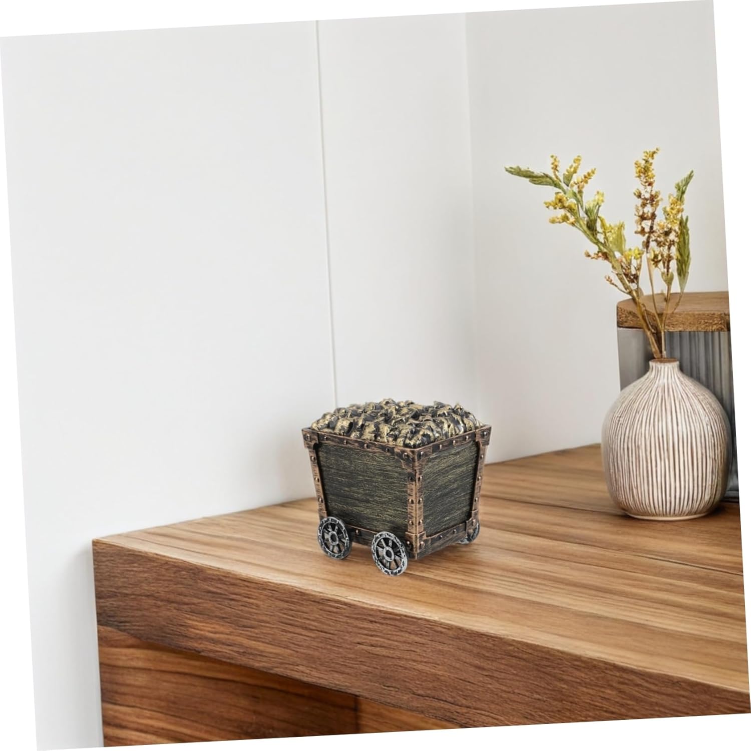 VICASKY Miniature Mining Cart Storage Box