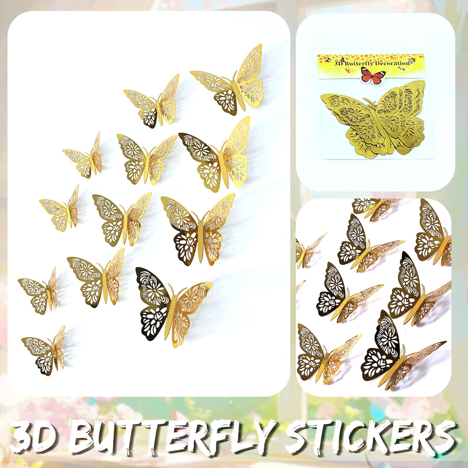 Pastel Pink Green Gold Butterfly Balloon Arch Kit for Parties
