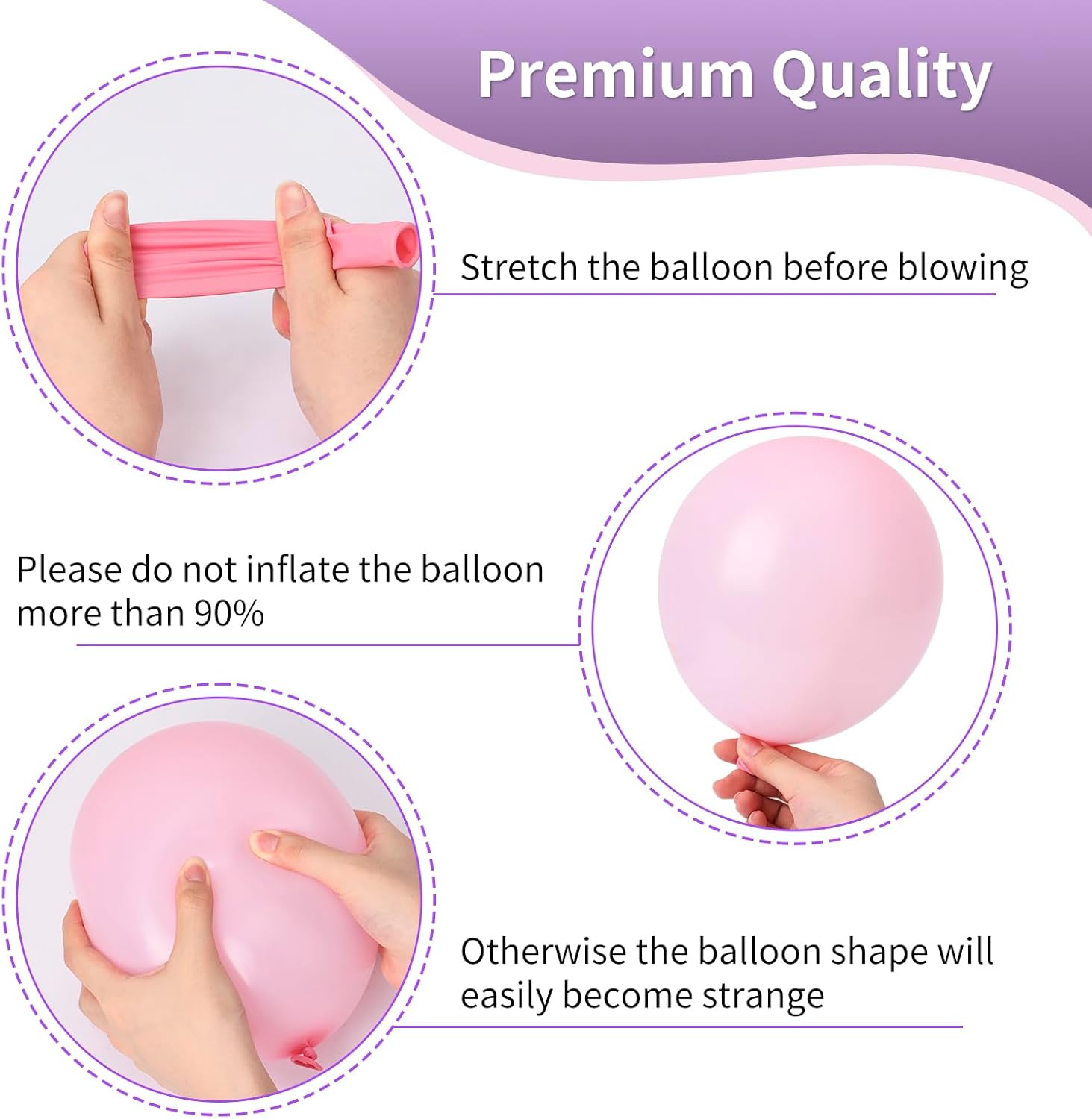 RUBFAC 65 Pcs 12 Inches Balloon Arch Garland Kit