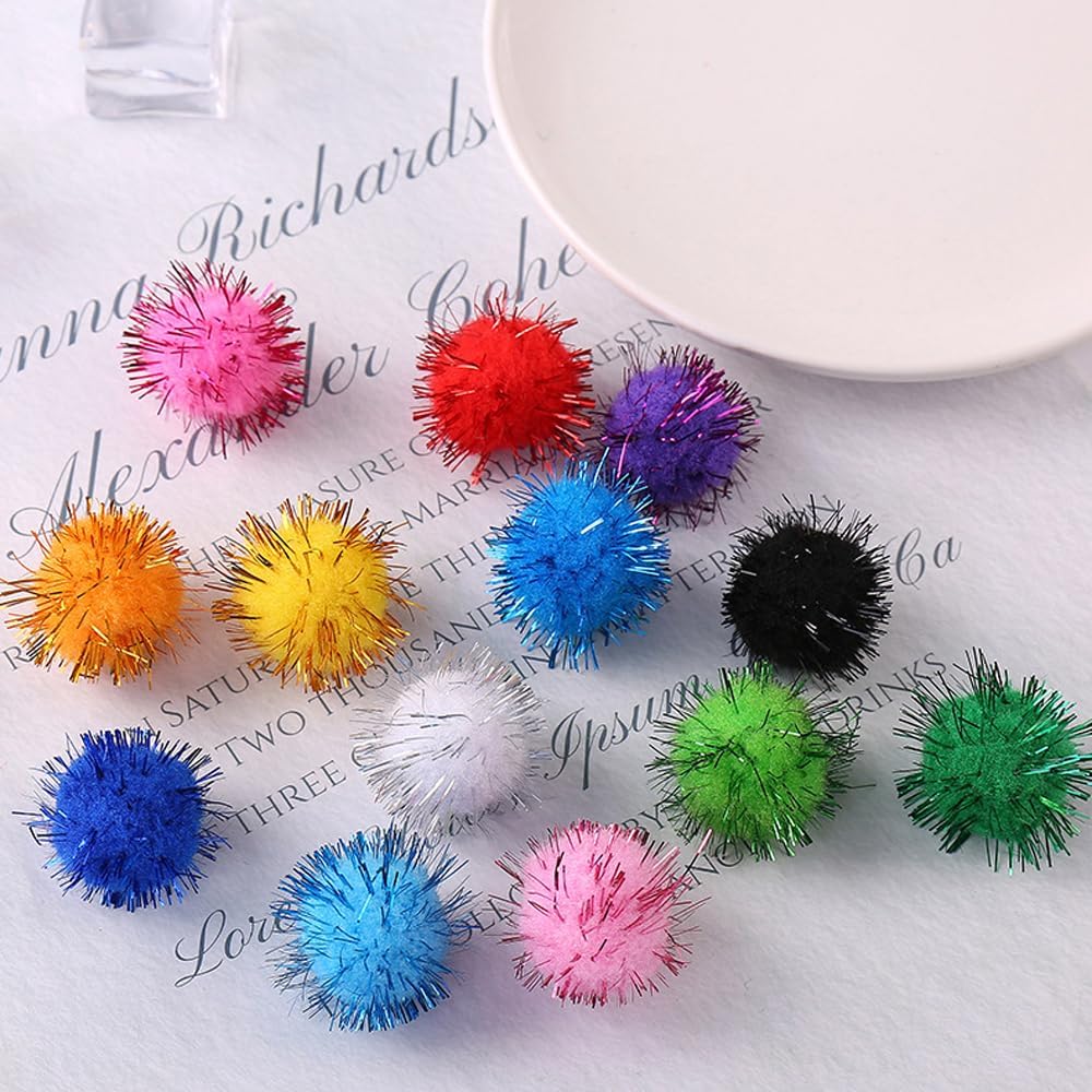 200pcs Glitter Sparkle Balls Christmas Decorations Green