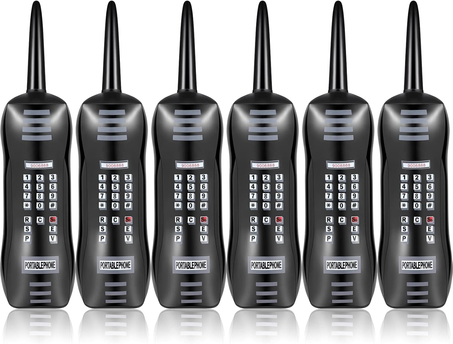 6 Pcs 30 Inch Retro Inflatable Phone Props