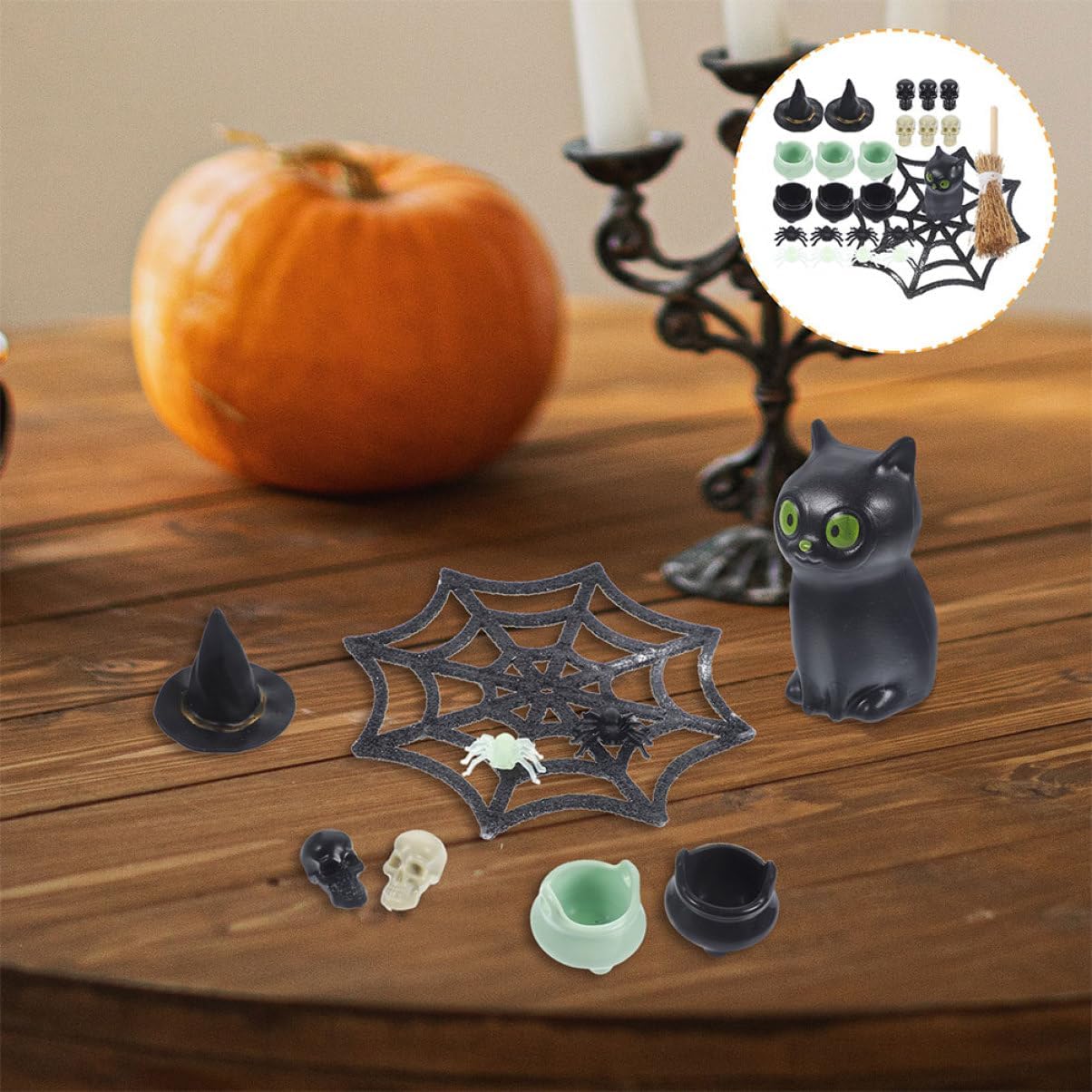 PRETYZOOM 2Sets Halloween Witch Ornament DIY Decor for Dollhouses