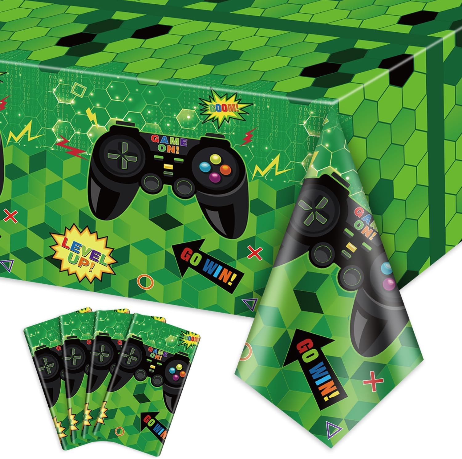 4 Pcs Video Game Party Tablecloths 51x86